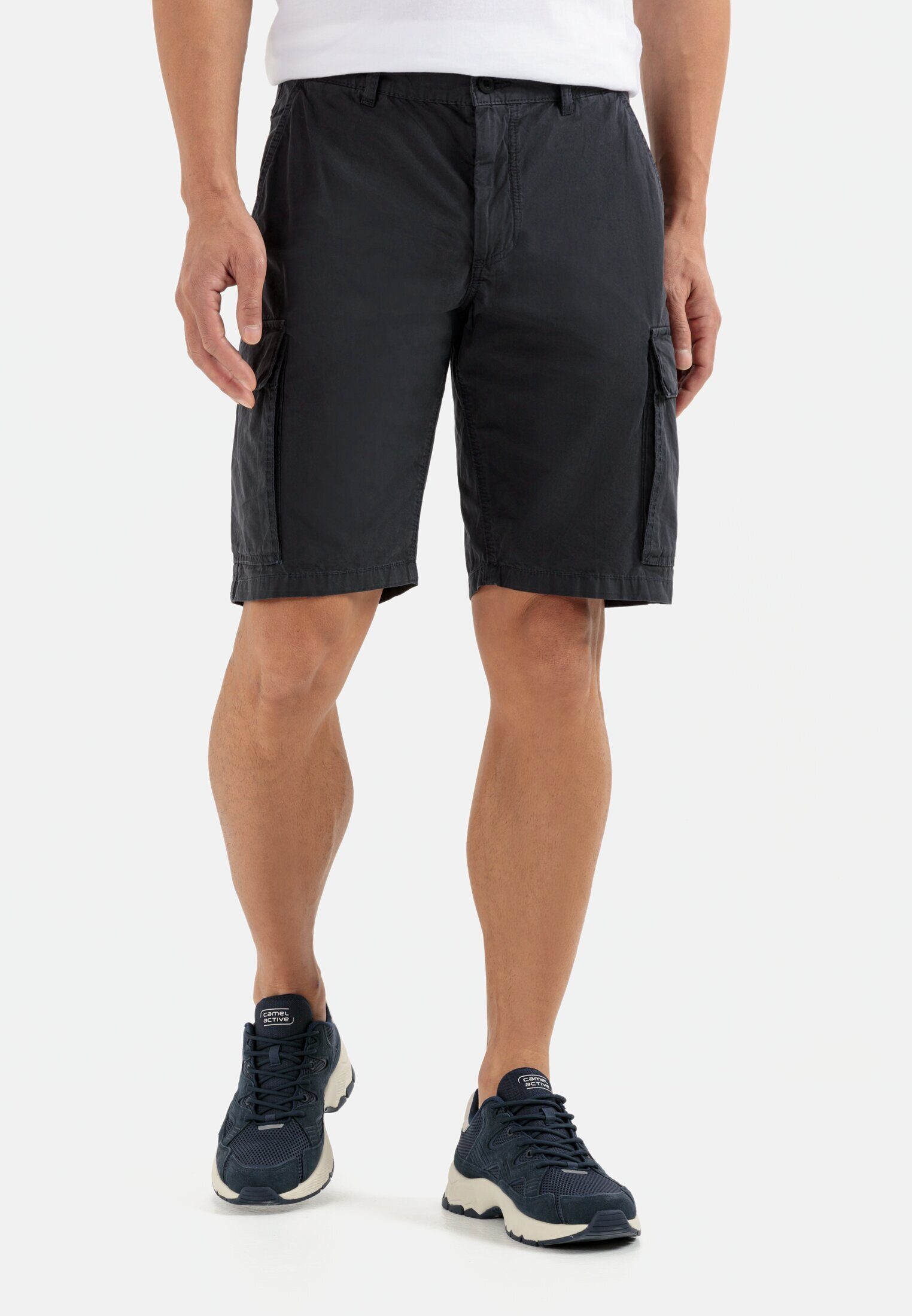 camel active Cargoshorts aus reiner Baumwolle Dunkelblau