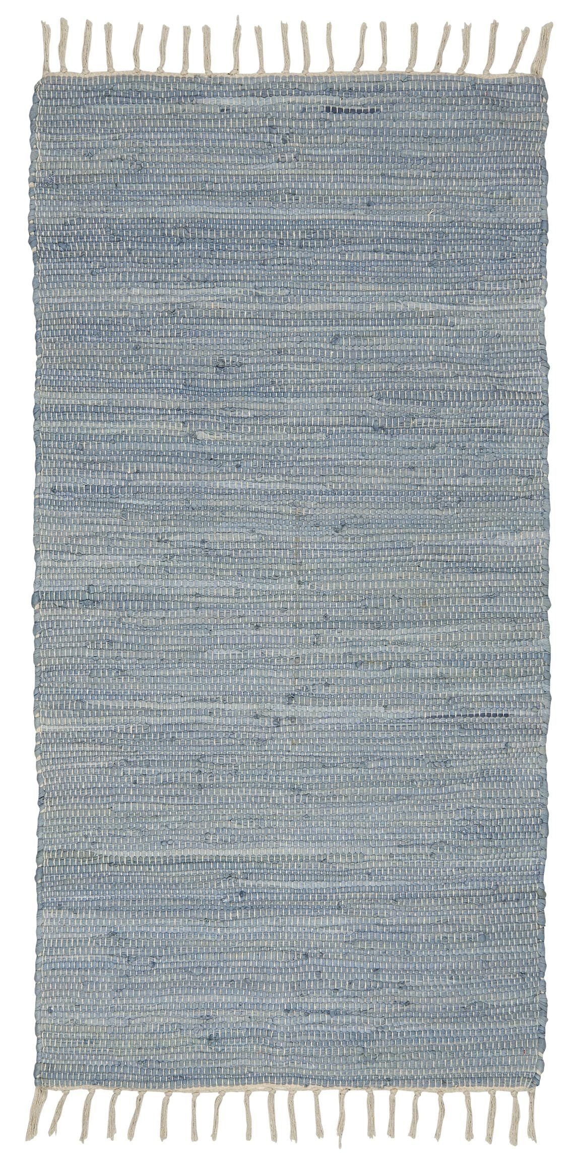 Läufer Teppich Läufer Wohnraum Bodenläufer 60x120cm Baumwolle Blau Ib, Ib Laursen