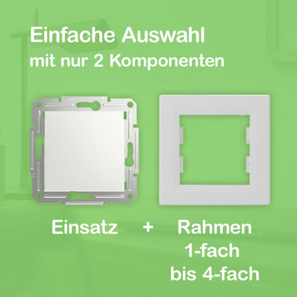 SCHNEIDER Schalter Schneider Electric Steckdose mit Berührungsschutz Asfora Weiß (RAL 9