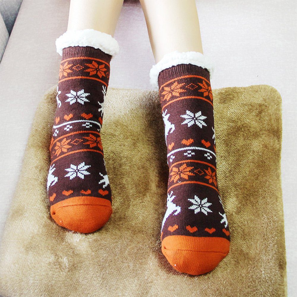 Innenhausboden-Socken Kuschelsocken Kuschelsocken Socken Winter 3 Paare) zggzerg 1 Farbe Flauschige Paar (3
