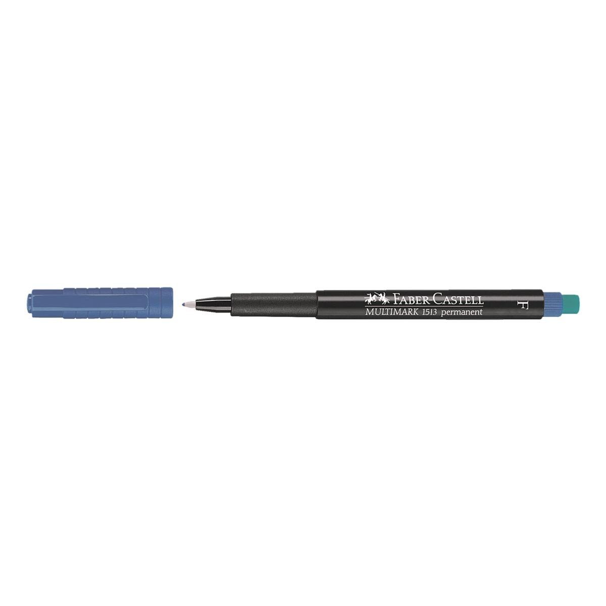 Faber-Castell Permanentmarker Multimark 1513 F, (1-tlg), korrigierbar blau