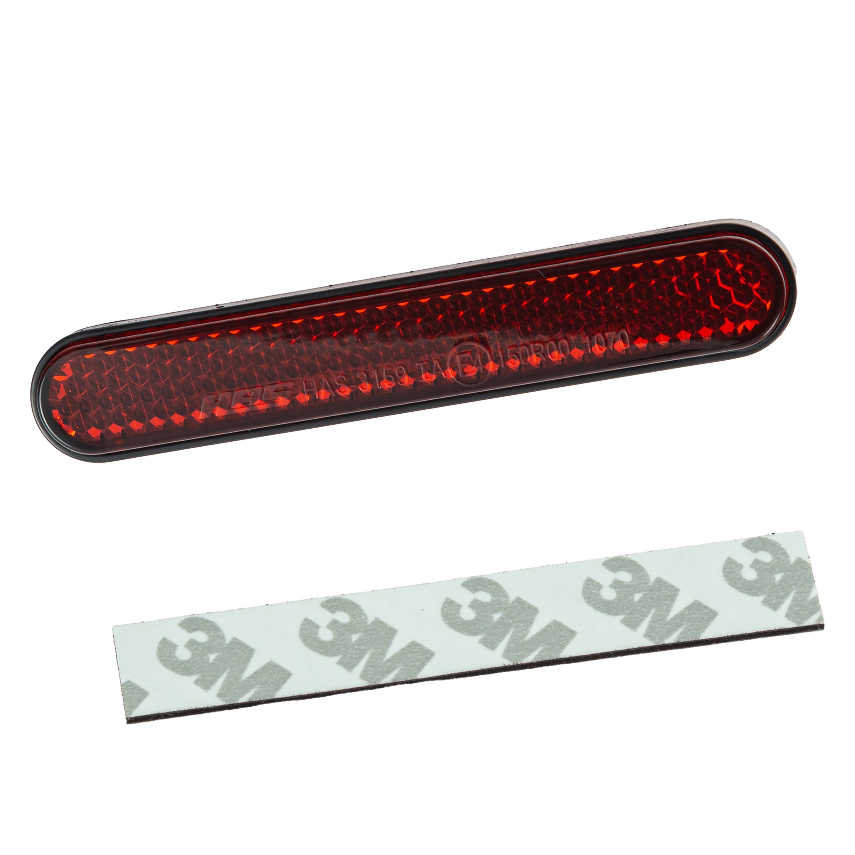 ZIEGER Katzenauge Gabelklebereflektor "Curved" abgerundet 85 x 13 x 8 rot