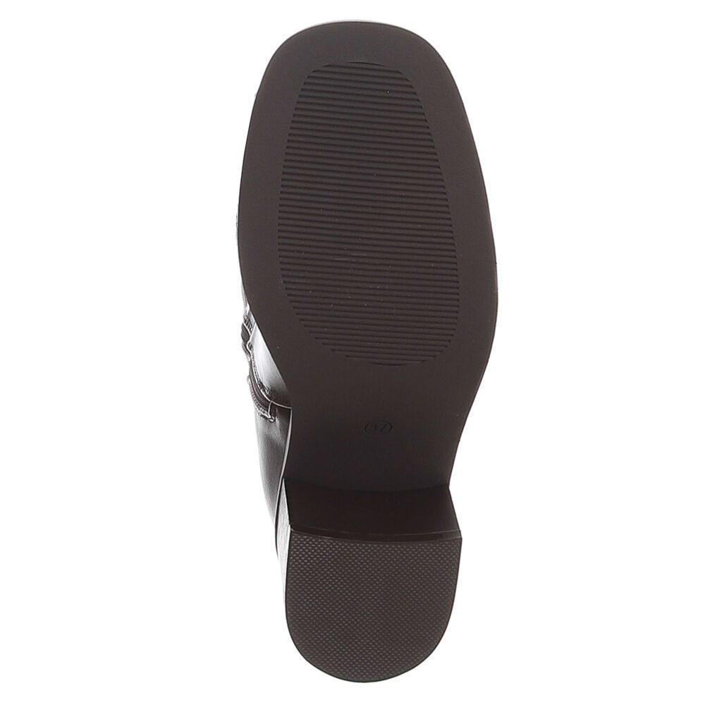 Ital-Design Damen Langschaftstiefel mit Blockabsatz und glattem Schaft Stiefel (92214580) Blockabsatz Stiefel in Braun