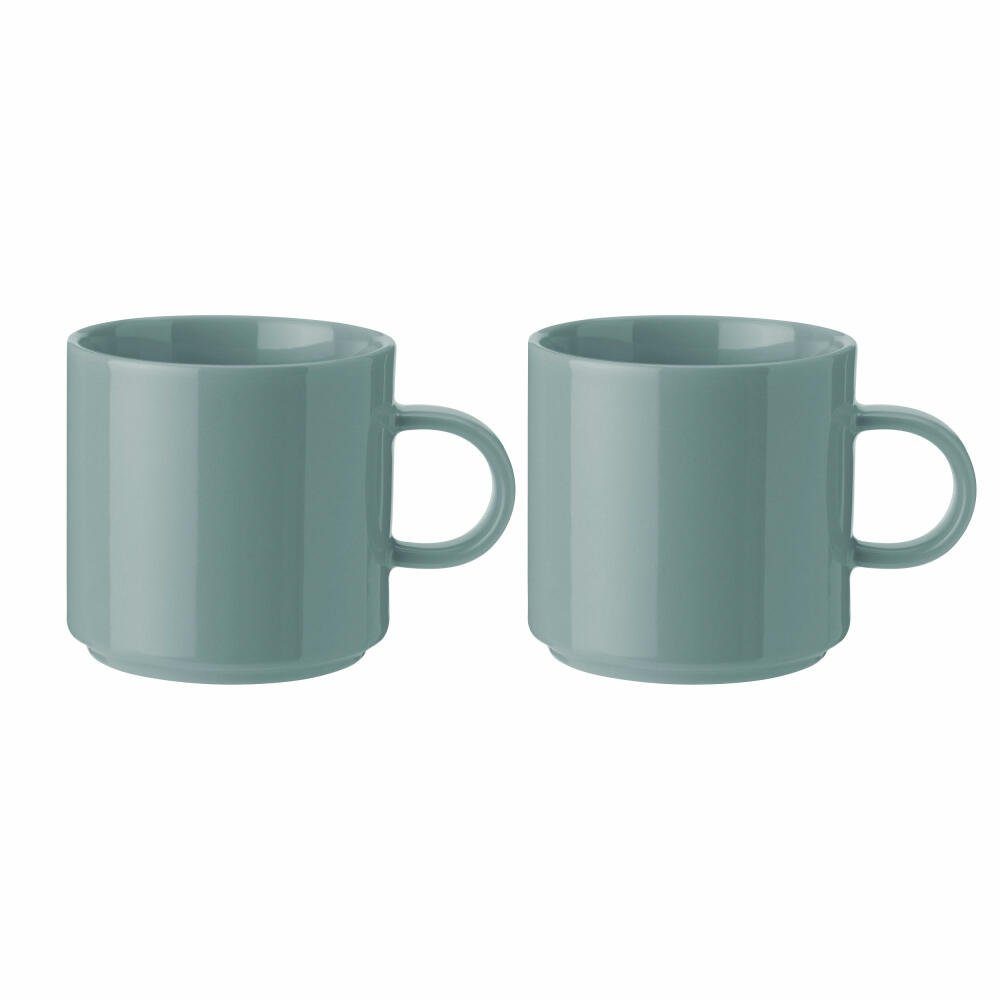 Stelton Becher Dusty Green 2er Set, Steinzeug glasiert