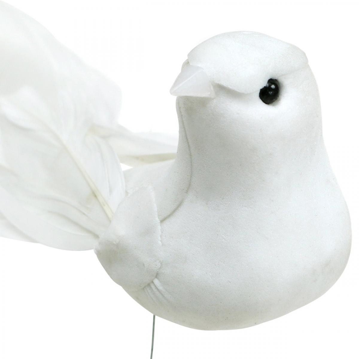Viana Bastelnaturmaterial Weiße Tauben Hochzeit Deko-Tiere günstig online kaufen