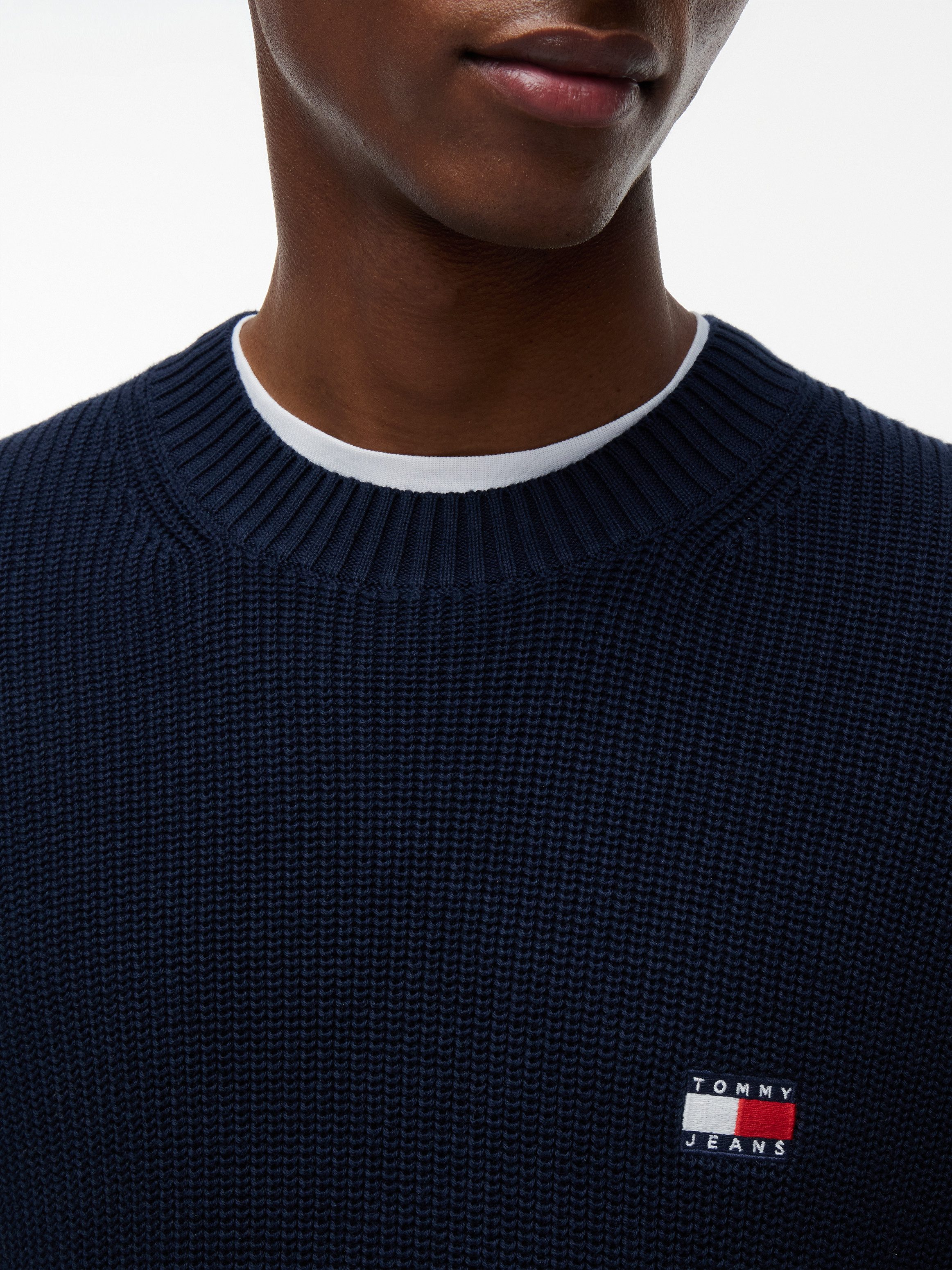 Tommy Jeans Strickpullover TJM REGULAR BADGE SWEATER