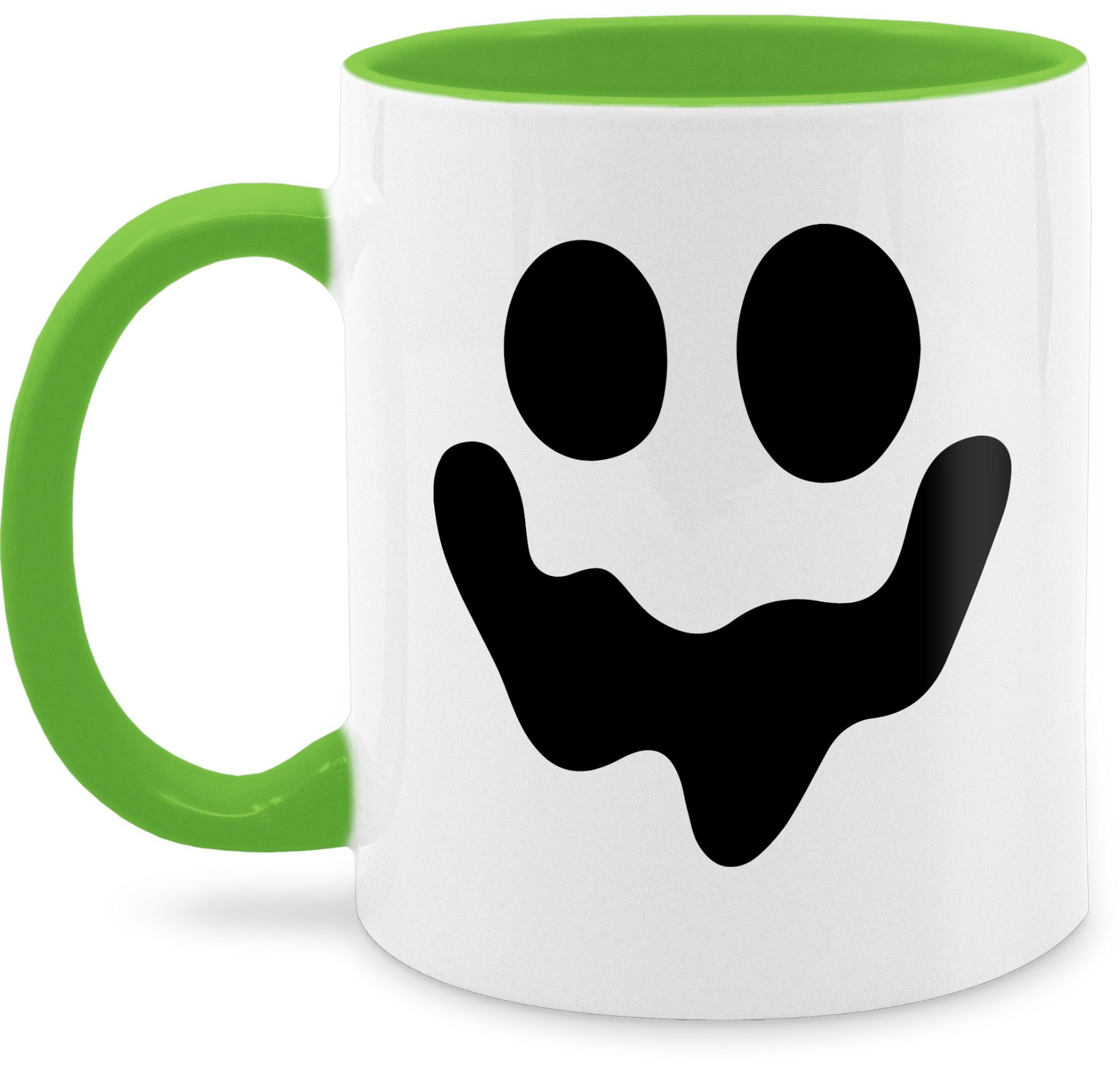 Gespenst Shirtracer Tassen Keramik, Gruselig, Halloween Spuk Tasse Einfach 3 Geist Hellgrün