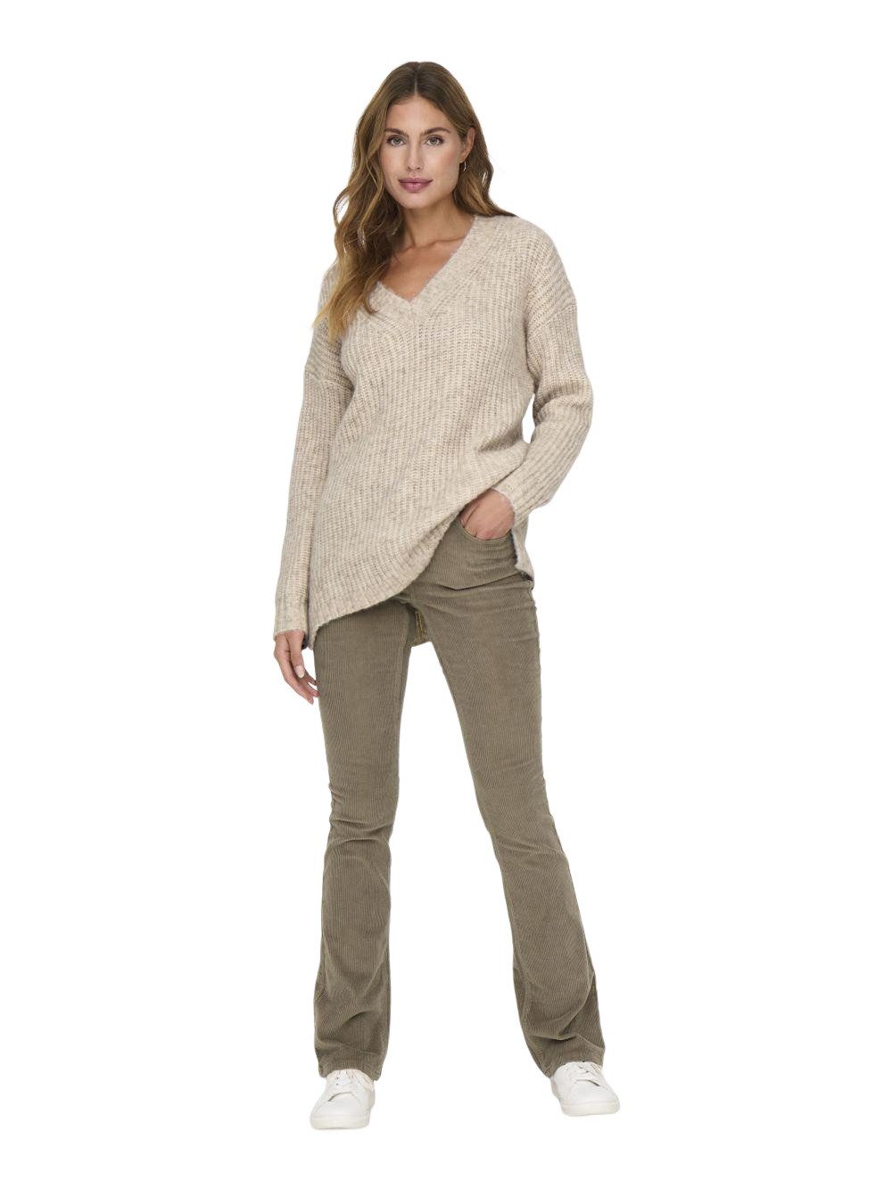 ONLY Chinohose ONLMARY-GLOBAL MID CORD FLARED mit Stretch