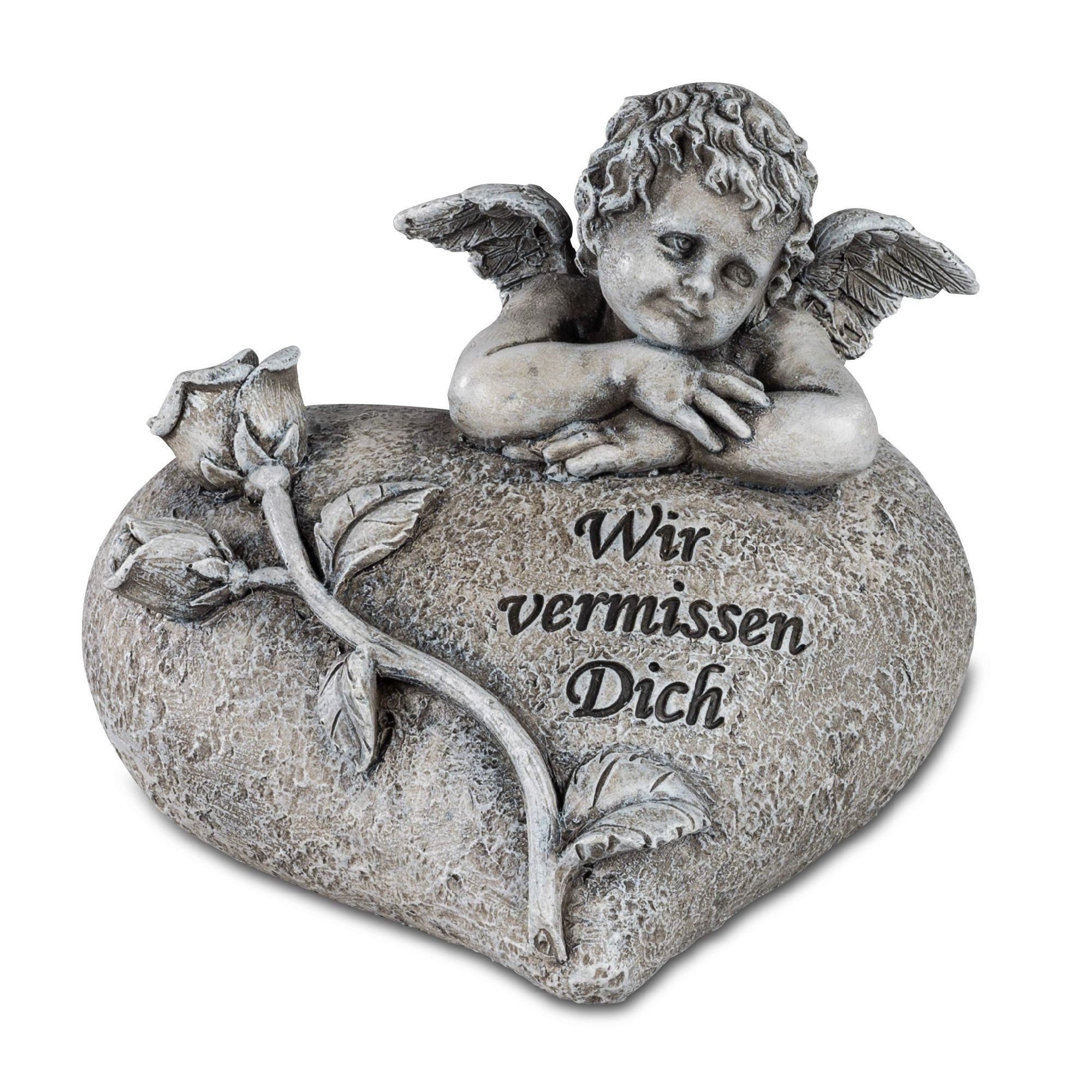 formano Dekofigur Trauerdekoration, Farbe: Grau, Motiv: Herz günstig online kaufen