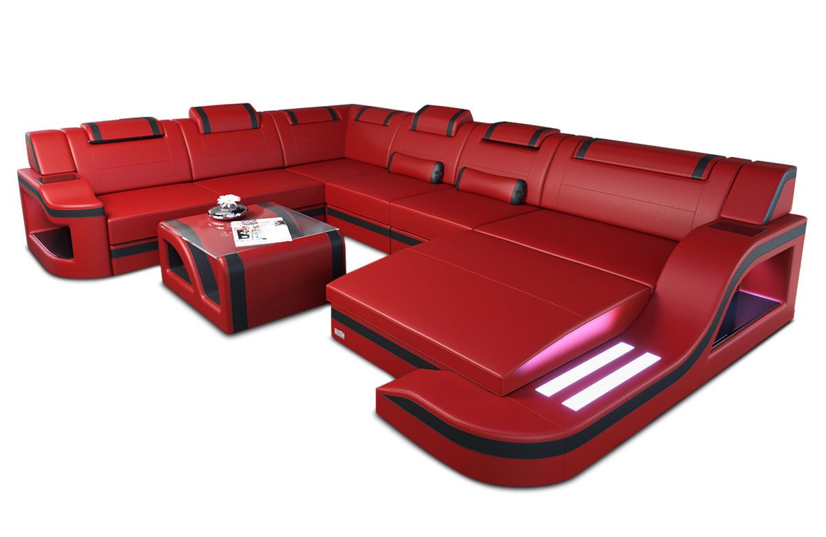Sofa Dreams Wohnlandschaft XXL Ledersofa Palermo günstig online kaufen