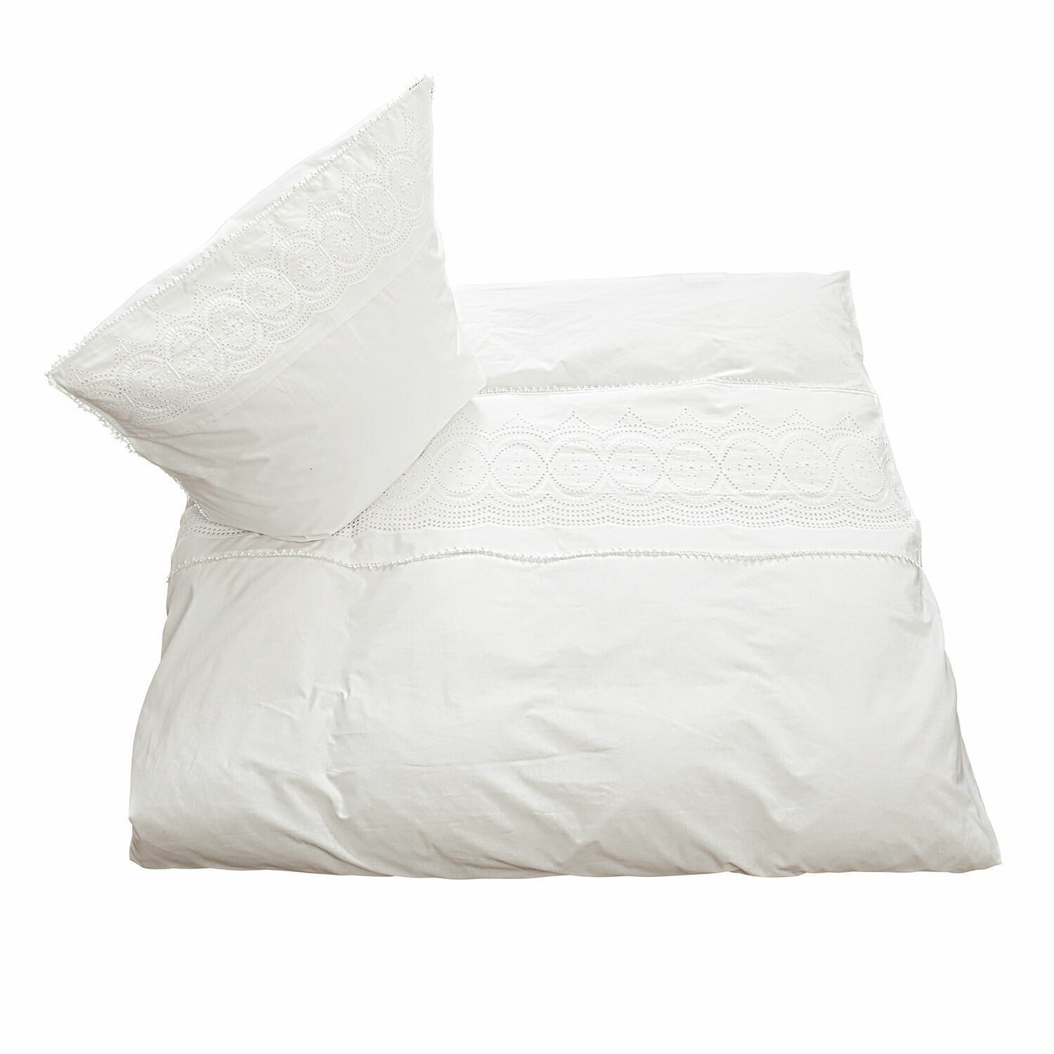 Mirabeau Bettwäsche Bettwäsche Norelle weiß, 95% Baumwolle, 5% Viskose