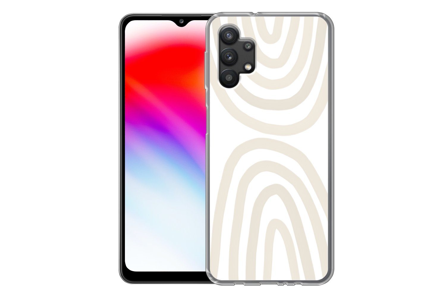 MuchoWow Handyhülle für Samsung Galaxy A32 5G Regenbogen - Pastell - Design - Abstrakt, Smartphone-Bumper, Print, Handy Schutzhülle Dünn