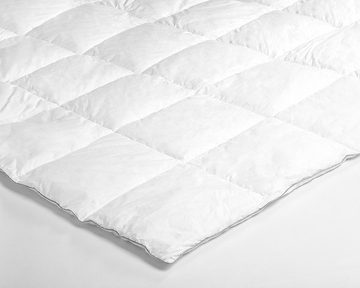 Daunenbettdecke, SLEEPTIME SINGLE BETTDECKE Weiß Samt Daunen, Sitheim-Europe, Füllung: Die Bettdecke ist mit 85% Entenfedern und 15% Entendaunen gefüllt.