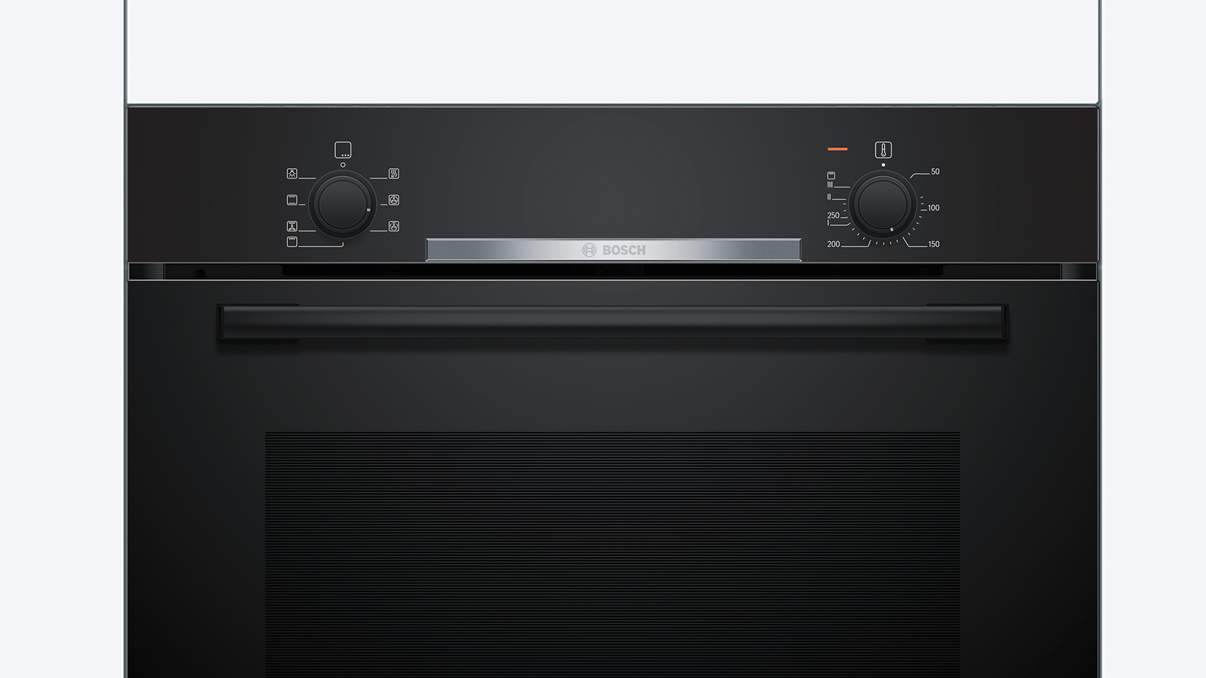 BOSCH Einbaubackofen Serie 2 HBA510BA3, mit Teleskopauszug nachrüstbar, 3D-Heißluft für gleichzeitiges Backen & Braten auf bis zu 3 Ebenen
