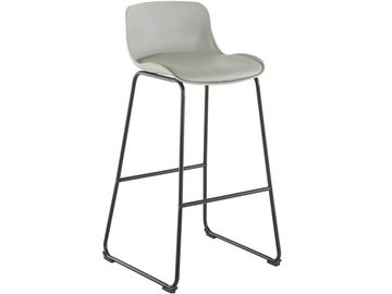 loft24 Hochstuhl Jackie (Set, 2 St), Barstuhl mit Metallgestell, Sitzkissen aus Kunstleder, Sitzhöhe 75 cm