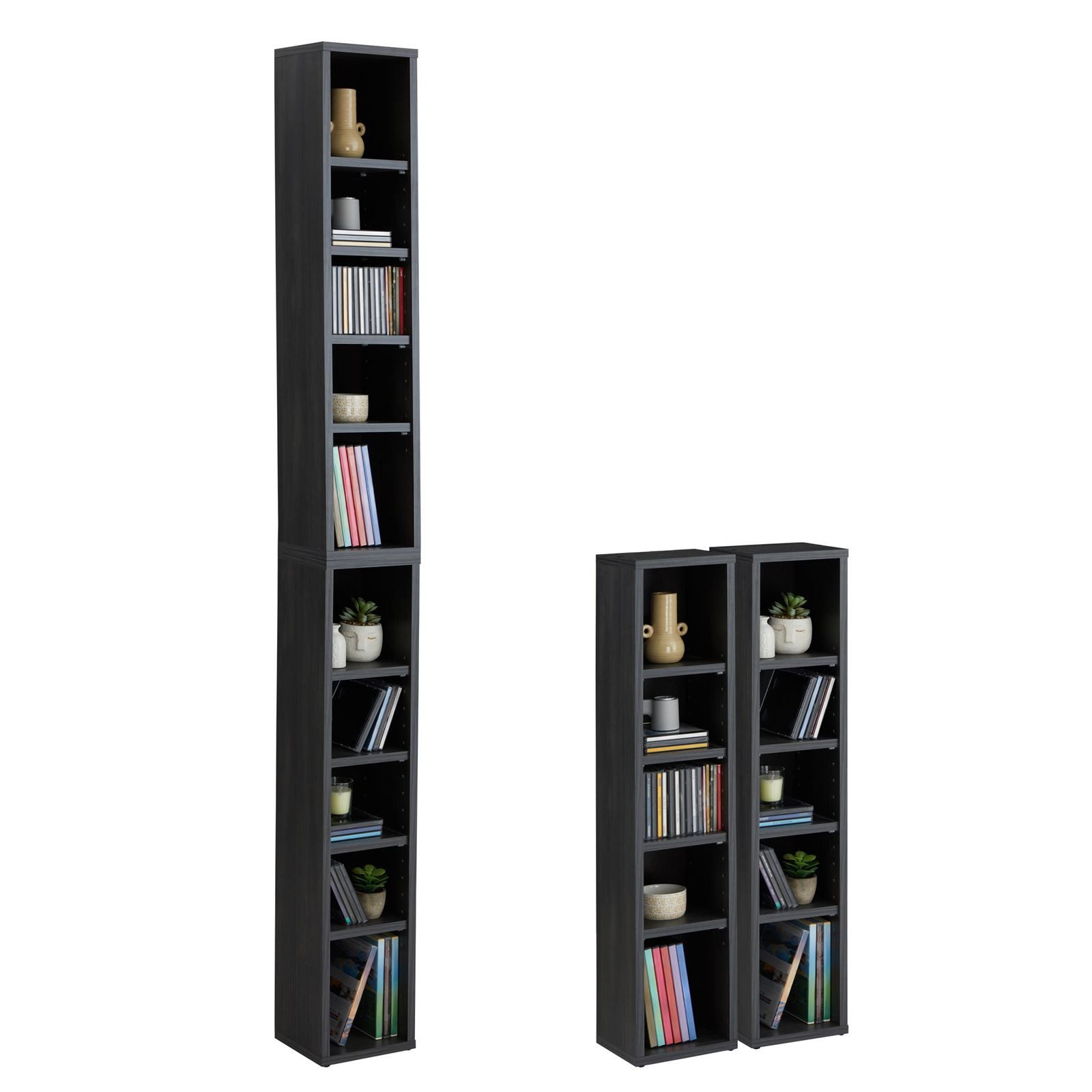 CARO-Möbel CD-Regal CHART, Medienregal aus 2 Modulen, Medien Aufbewahrung b günstig online kaufen