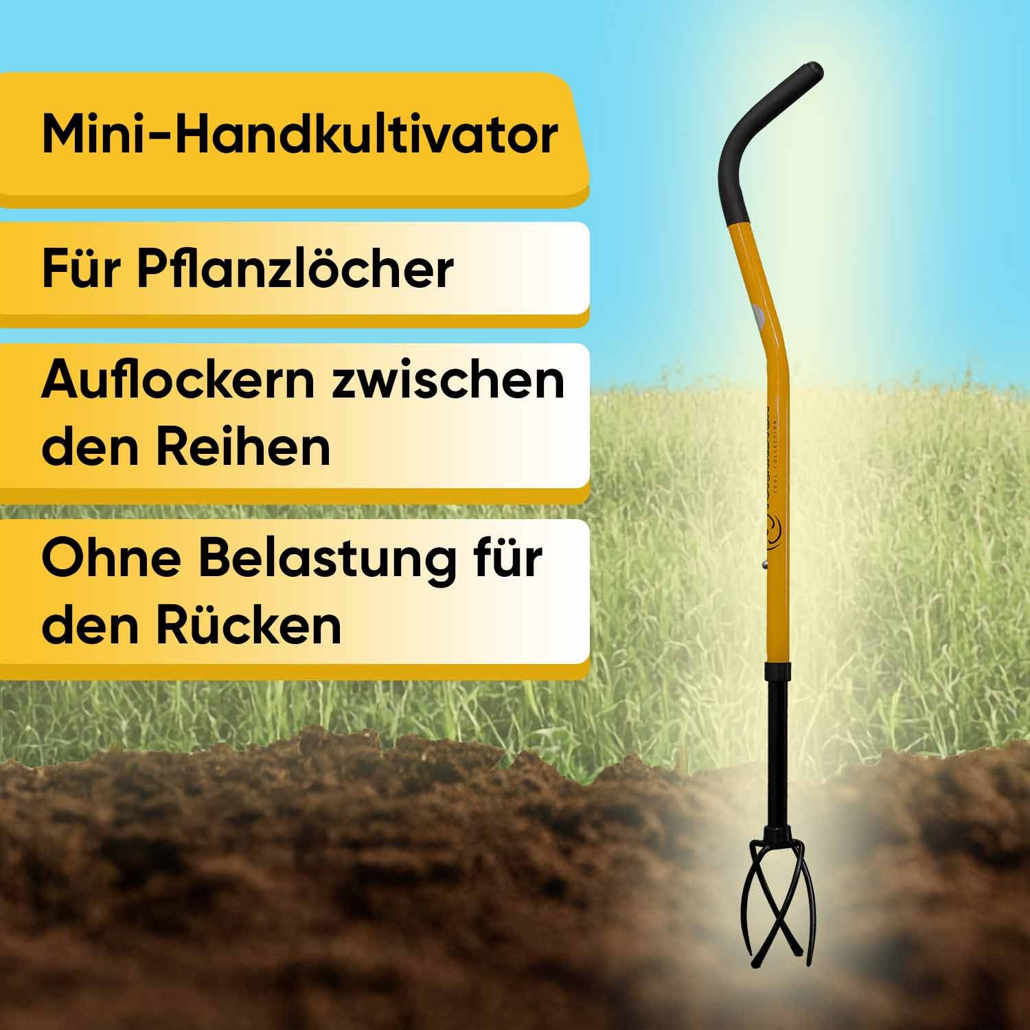 Tornadica Kultivator Manueller Mini Gartenkralle Vertikutierer, günstig online kaufen