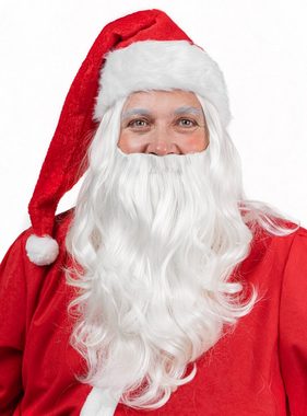 Widdmann Kostüm Weihnachtsmannmütze, Flauschige Weihnachtsmütze für Damen und Herren