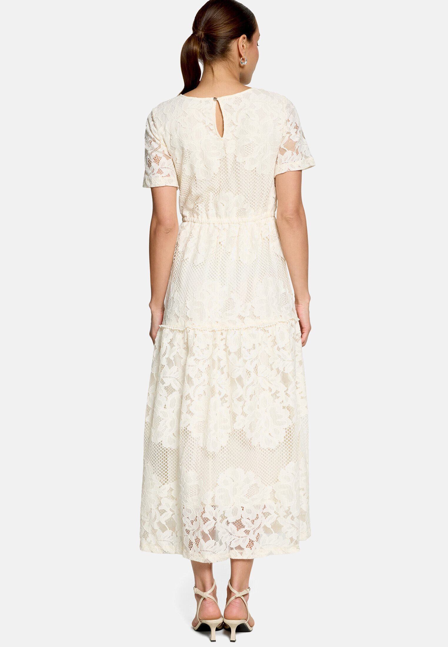 Zero Maxikleid Damen kurzarm Spitze