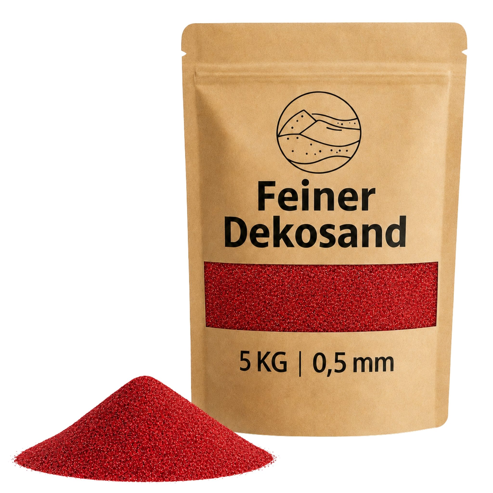 matches21 HOME & HOBBY Dekosand Farbiger Deko-Sand königs-rot 5 kg als Glas-Vasen Kerzenglas Füllung (1-St)