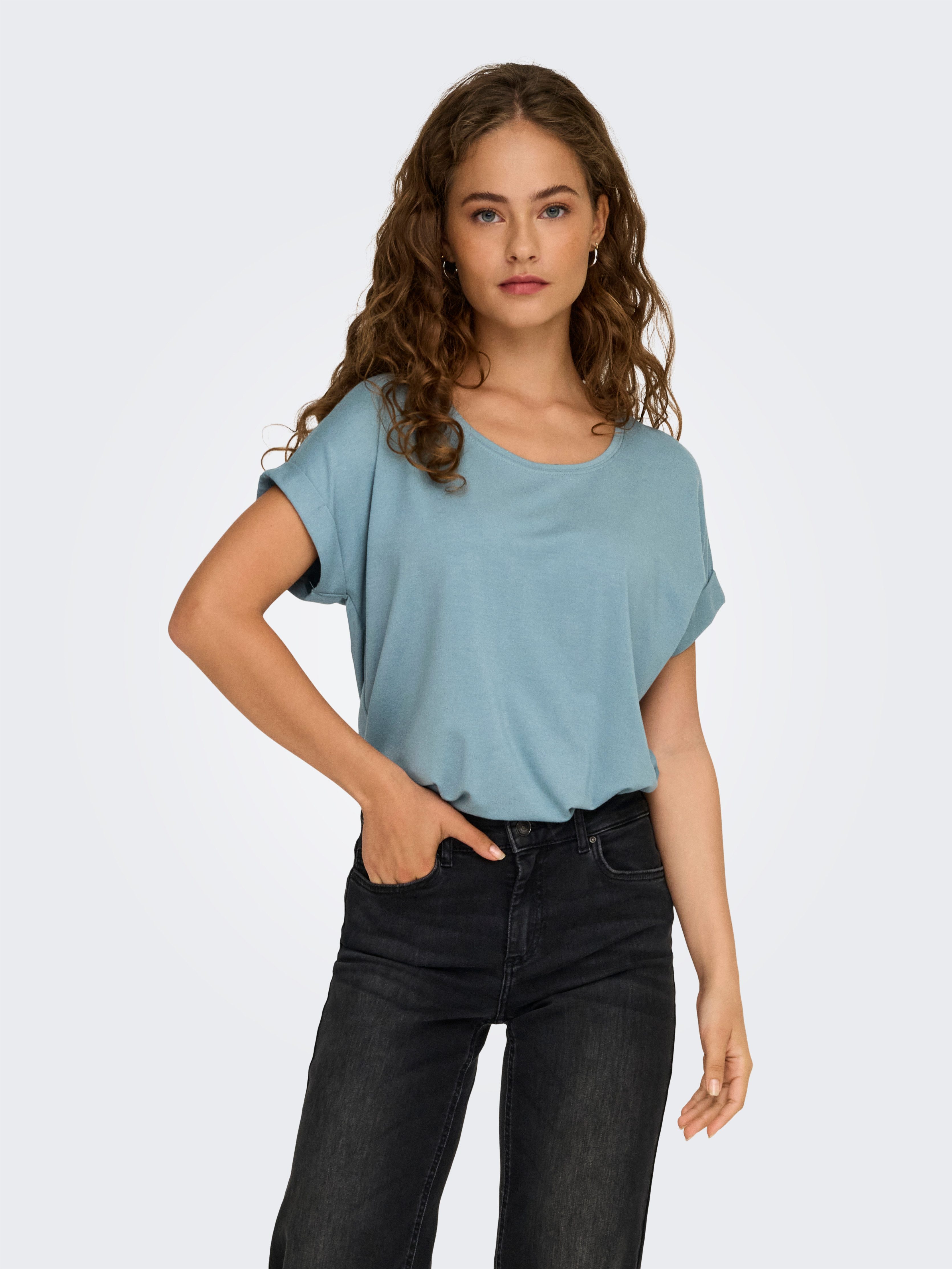 ONLY T-Shirt ONLMOSTER – Kurzarmshirt mit Aufschlag und klassischem Look un günstig online kaufen