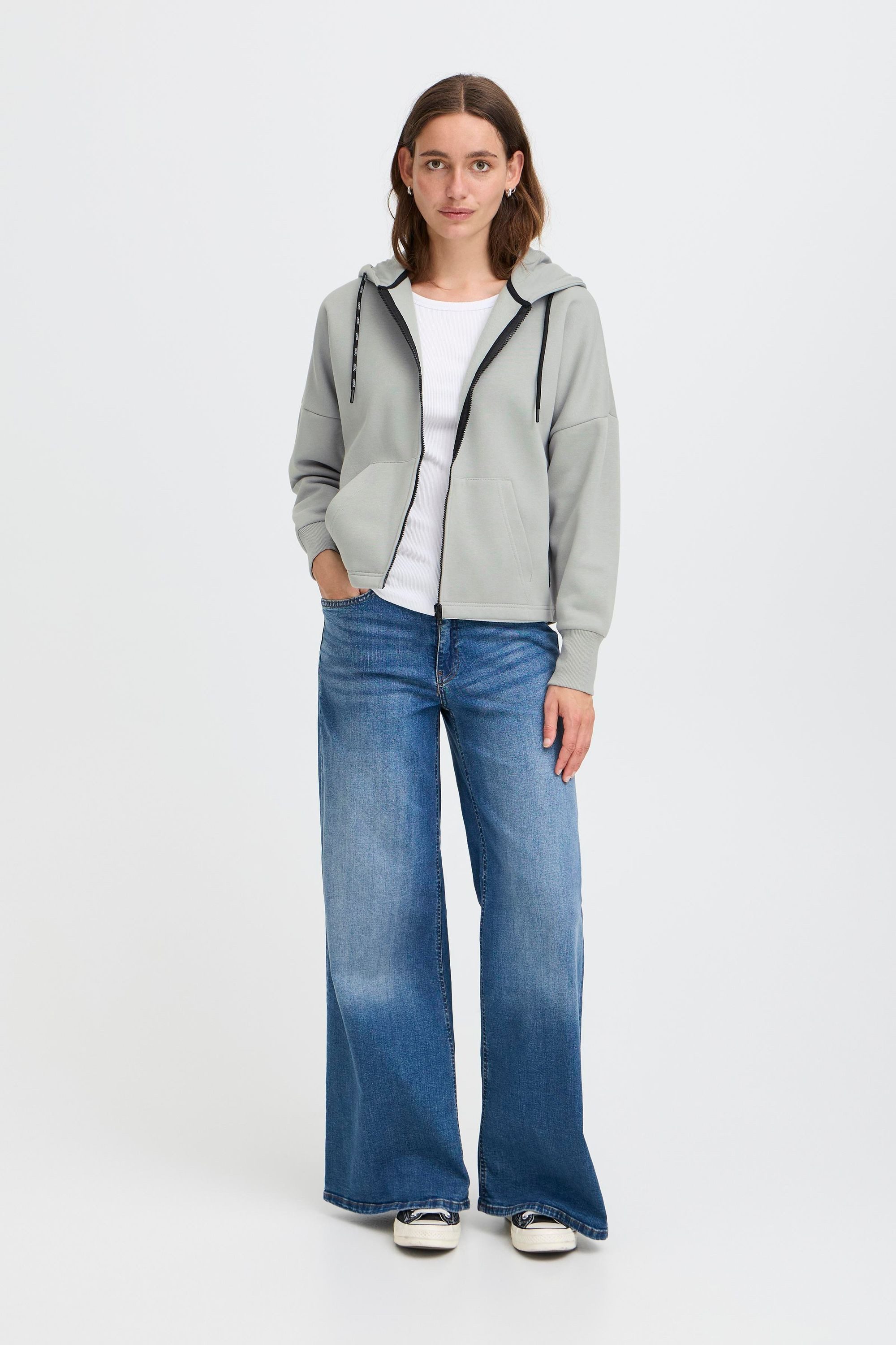 OXMO Sweatjacke OXSanice Modischer Pullover