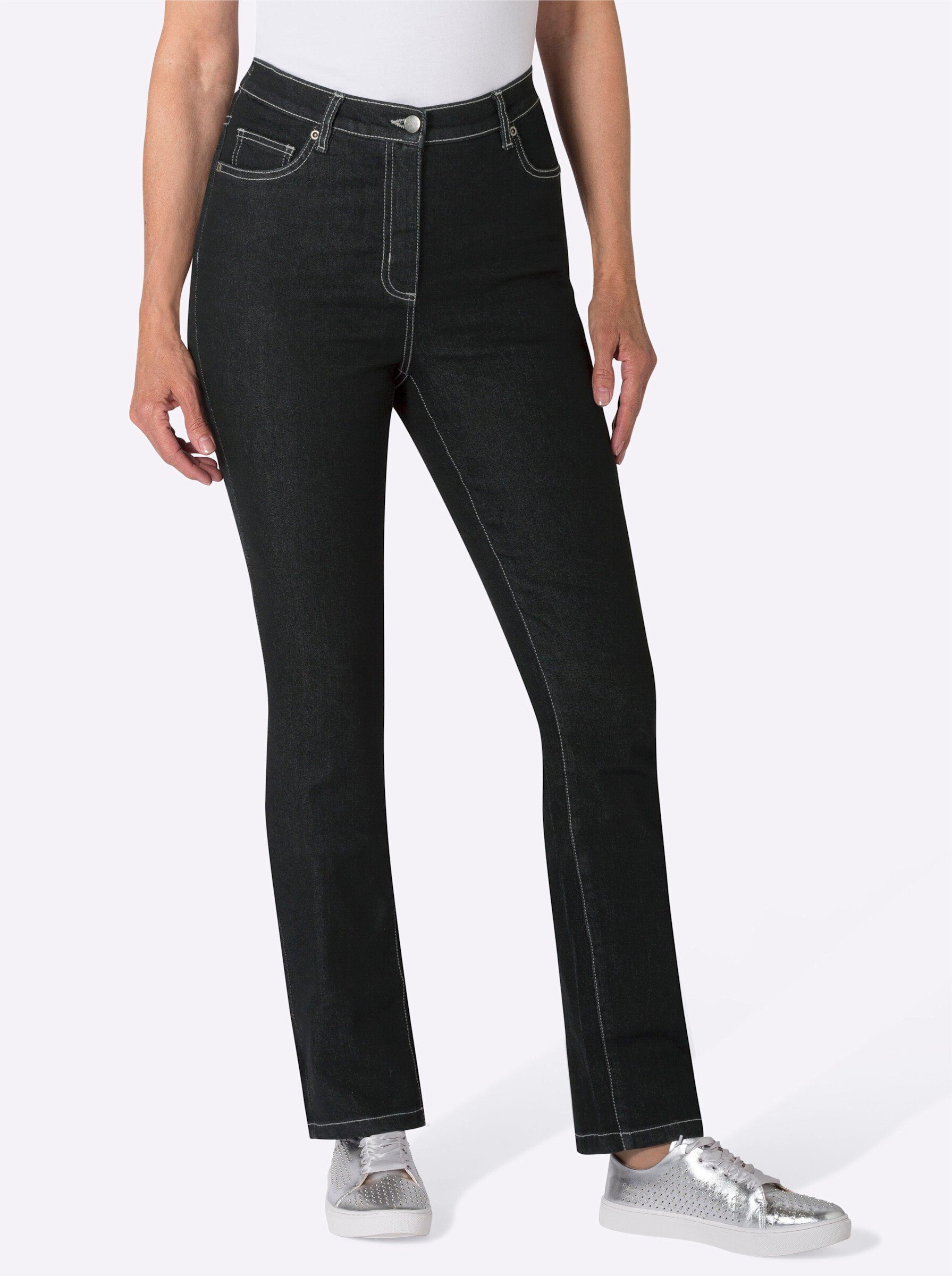 Sieh an! Bequeme Jeans black-denim