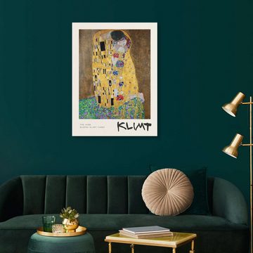 Posterlounge Acrylglasbild Gustav Klimt, The Kiss, Schlafzimmer Modern Malerei