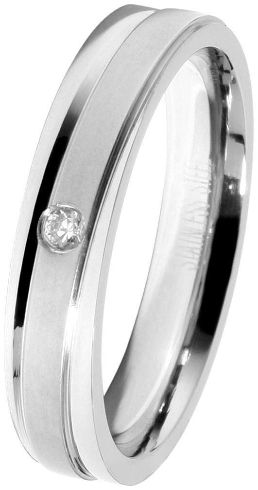 AKZENT Partnerring Elegant Line edelstahl