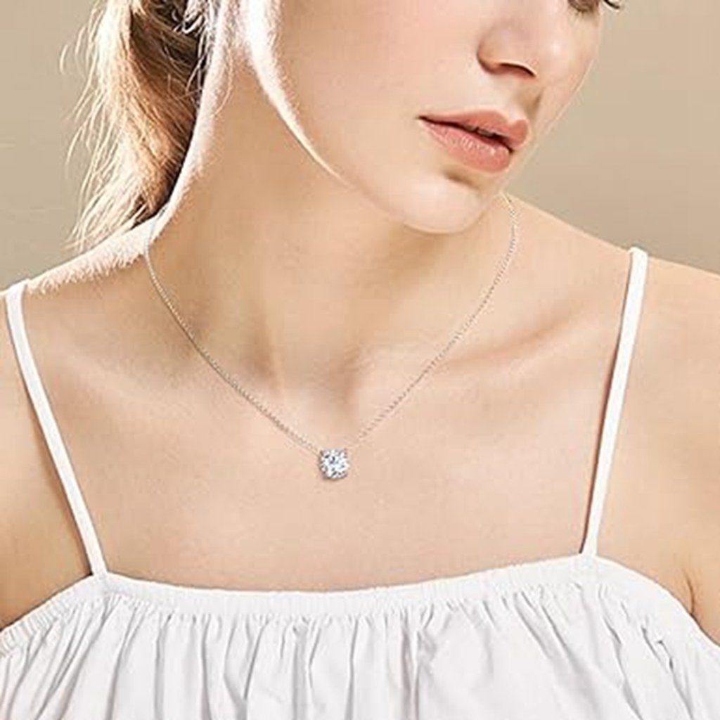 Schmuckgeschenk Silber, Charm-Kette WaKuKa Vier-Griff-Halskette für Frauen (1-tlg) aus