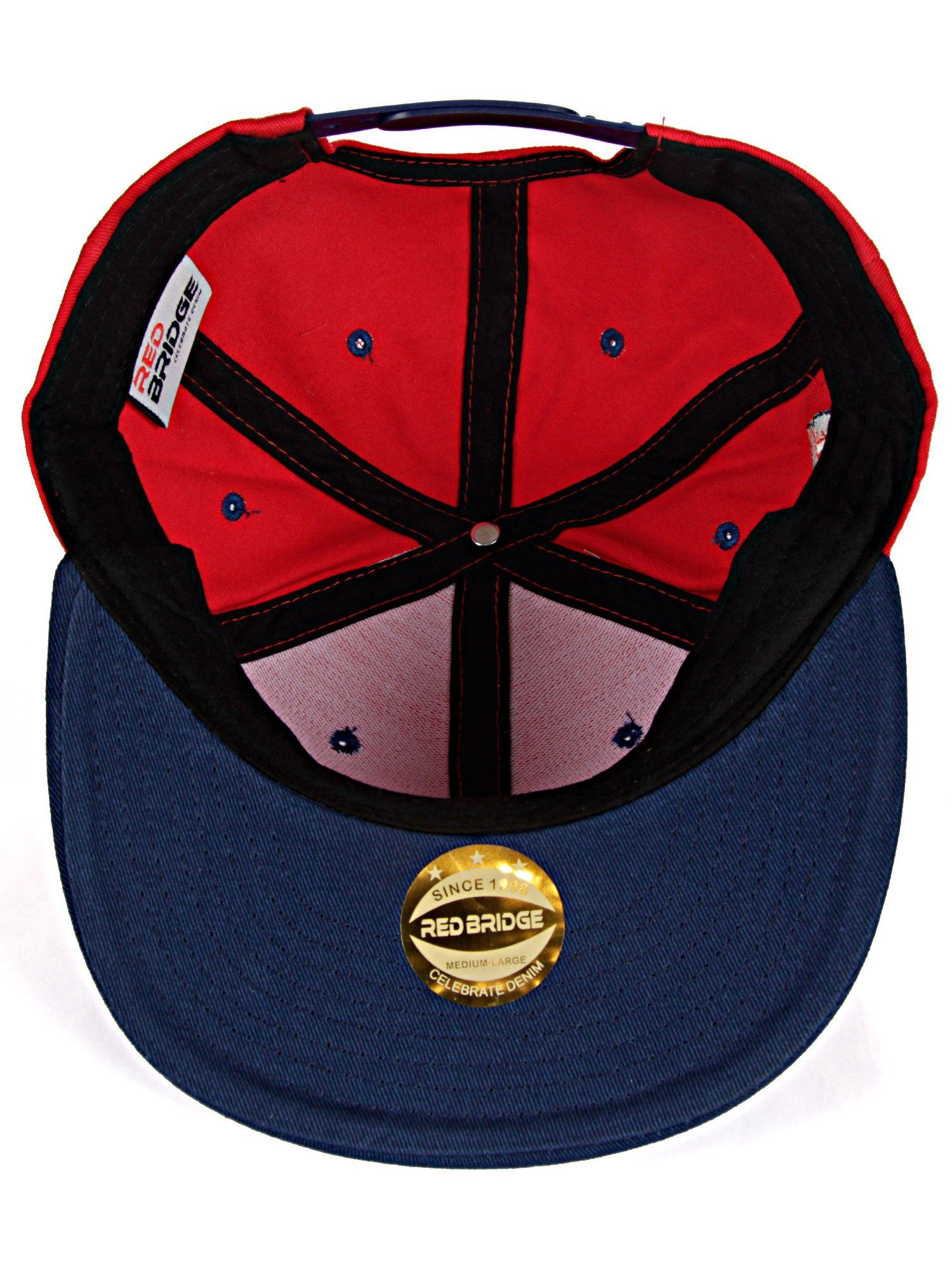 RedBridge Baseball kontrastfarbigem dunkelblau-rot Schirm mit Bootle Cap