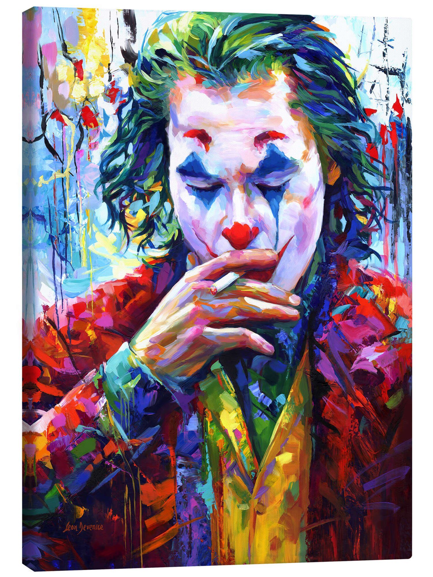Posterlounge Wandbild Smoking Joker Pop Art, günstig online kaufen