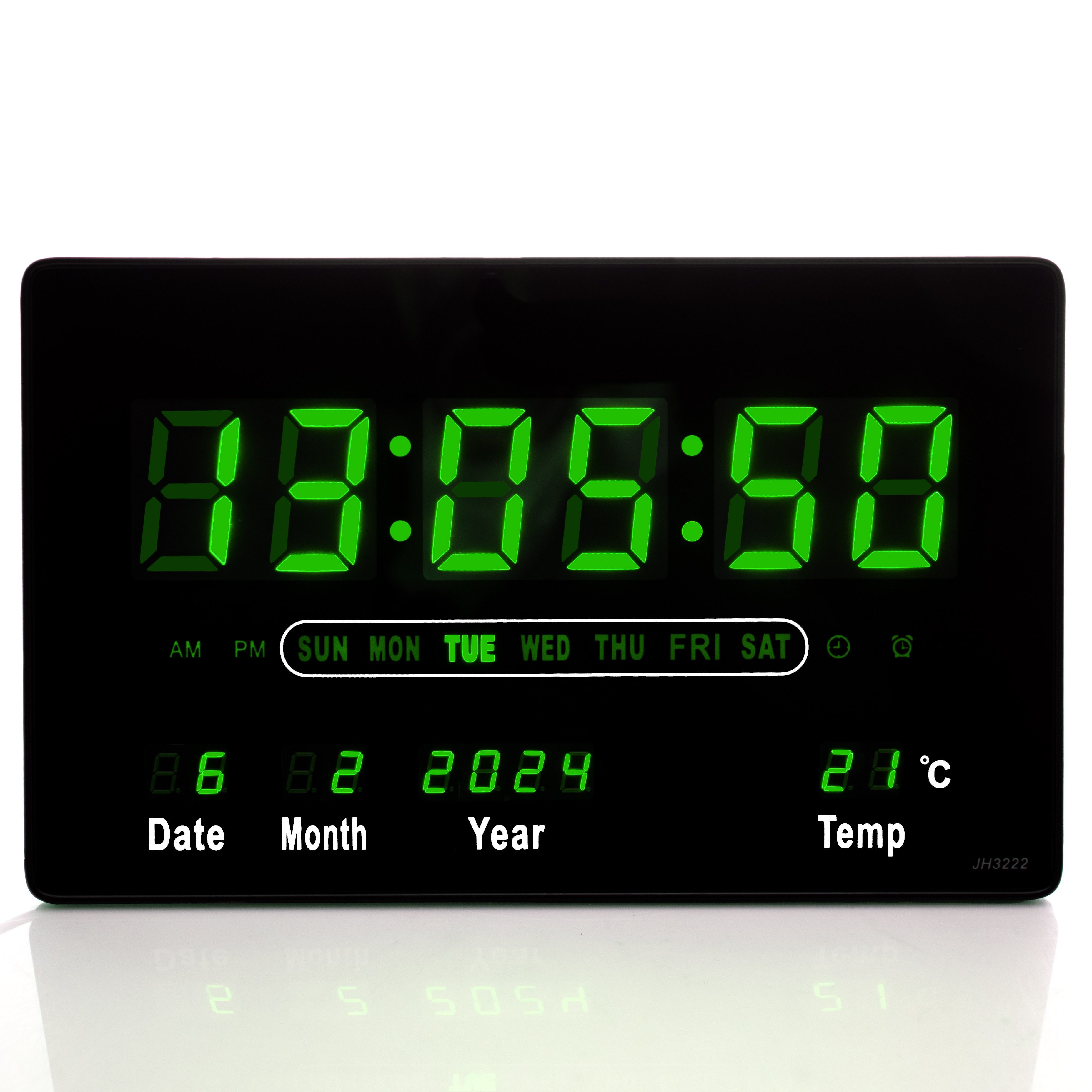 TruWare Wanduhr Wanduhr Digital Groß LED Uhr mit Kalender
