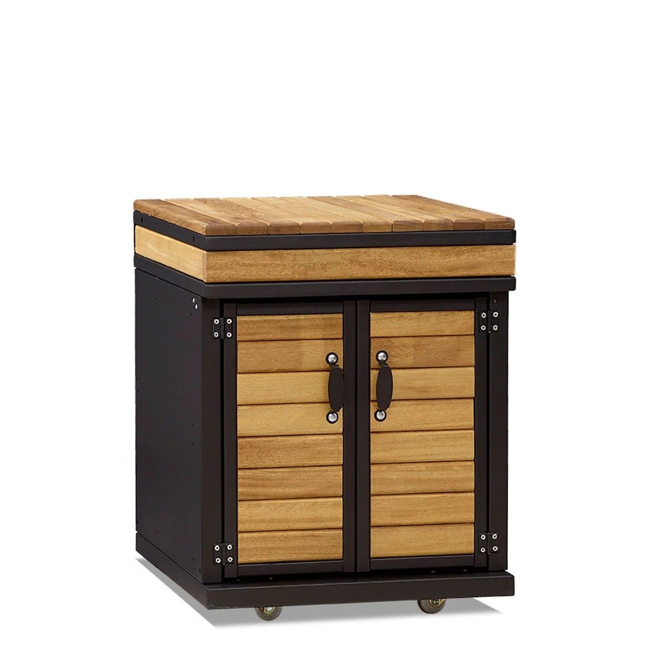 Xlmoebel Outdoor-Küche Außenküchenmodul Holz Braun modern, Made in Europa