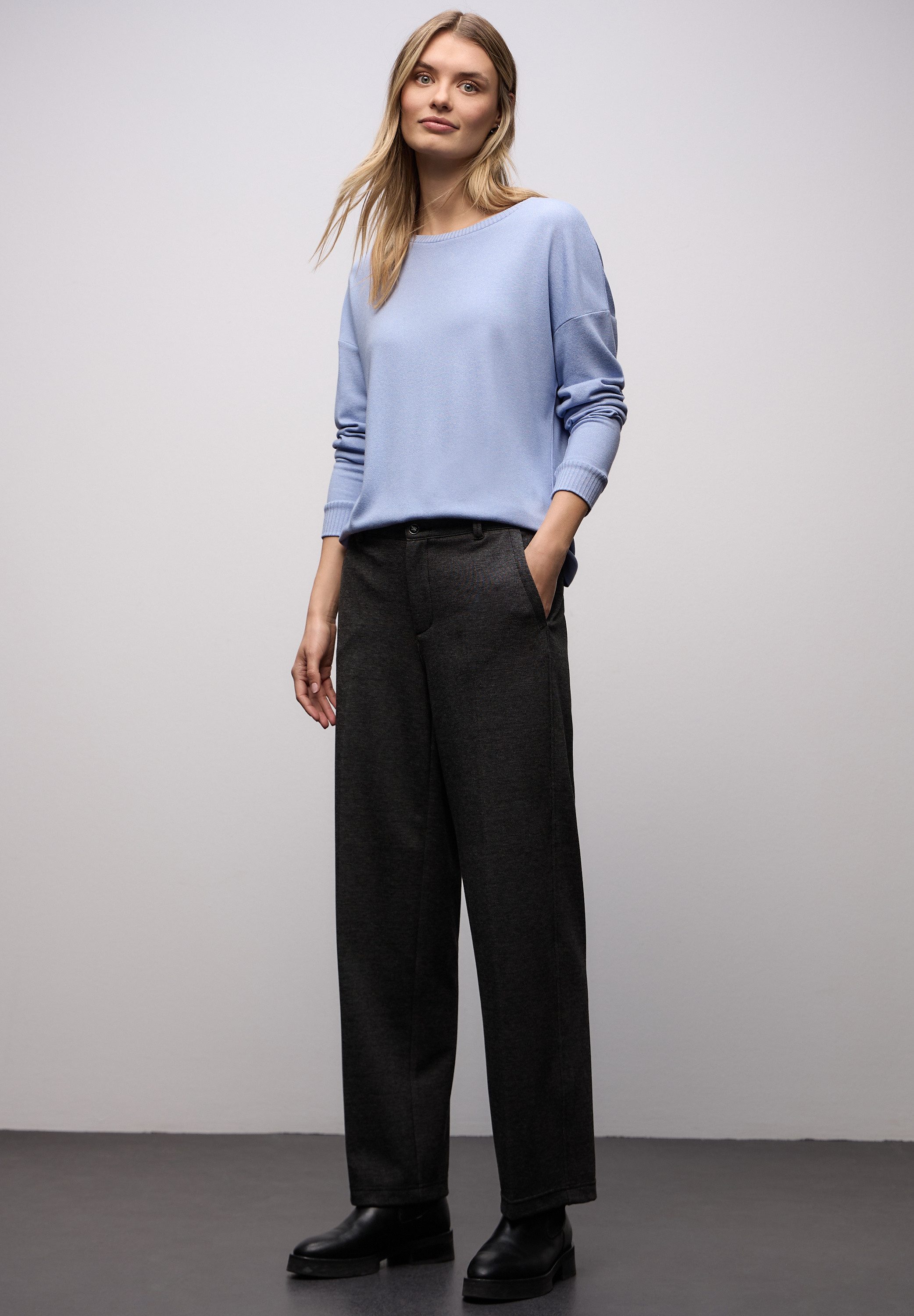 STREET ONE Langarmshirt im Melange Look – Bild 5 von 5