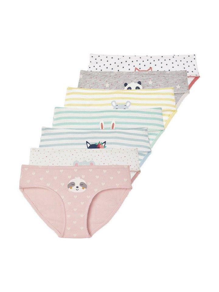 vertbaudet Slip Mädchen Slips mit Tiermotiven 7er-Pack