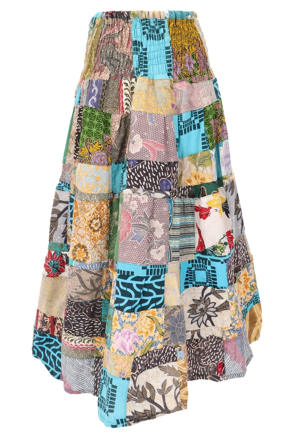 Guru-Shop Minirock Weit schwingender upcyceling Patchwork,.. günstig online kaufen