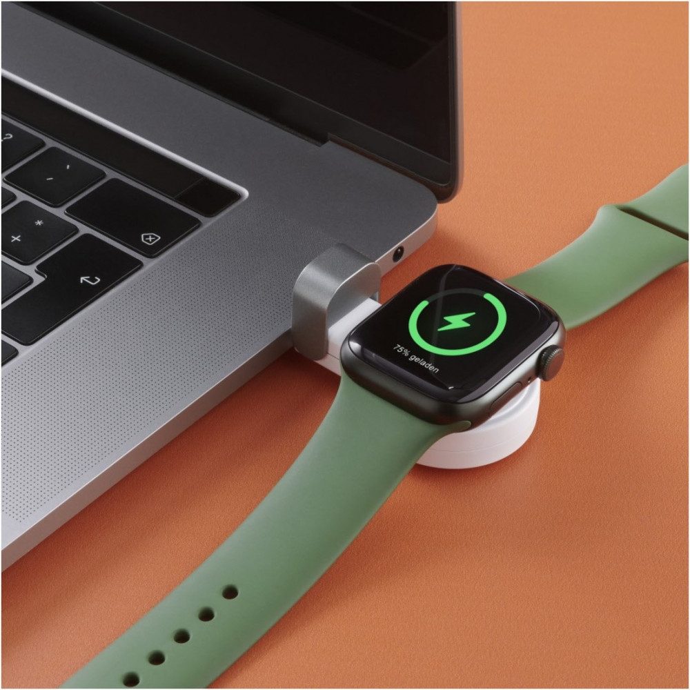 Hama Hama kabelloses Ladegerät für Apple Watch Wireless Charger (Kaffeebecher, Klassisches Set, Klassisches Design)