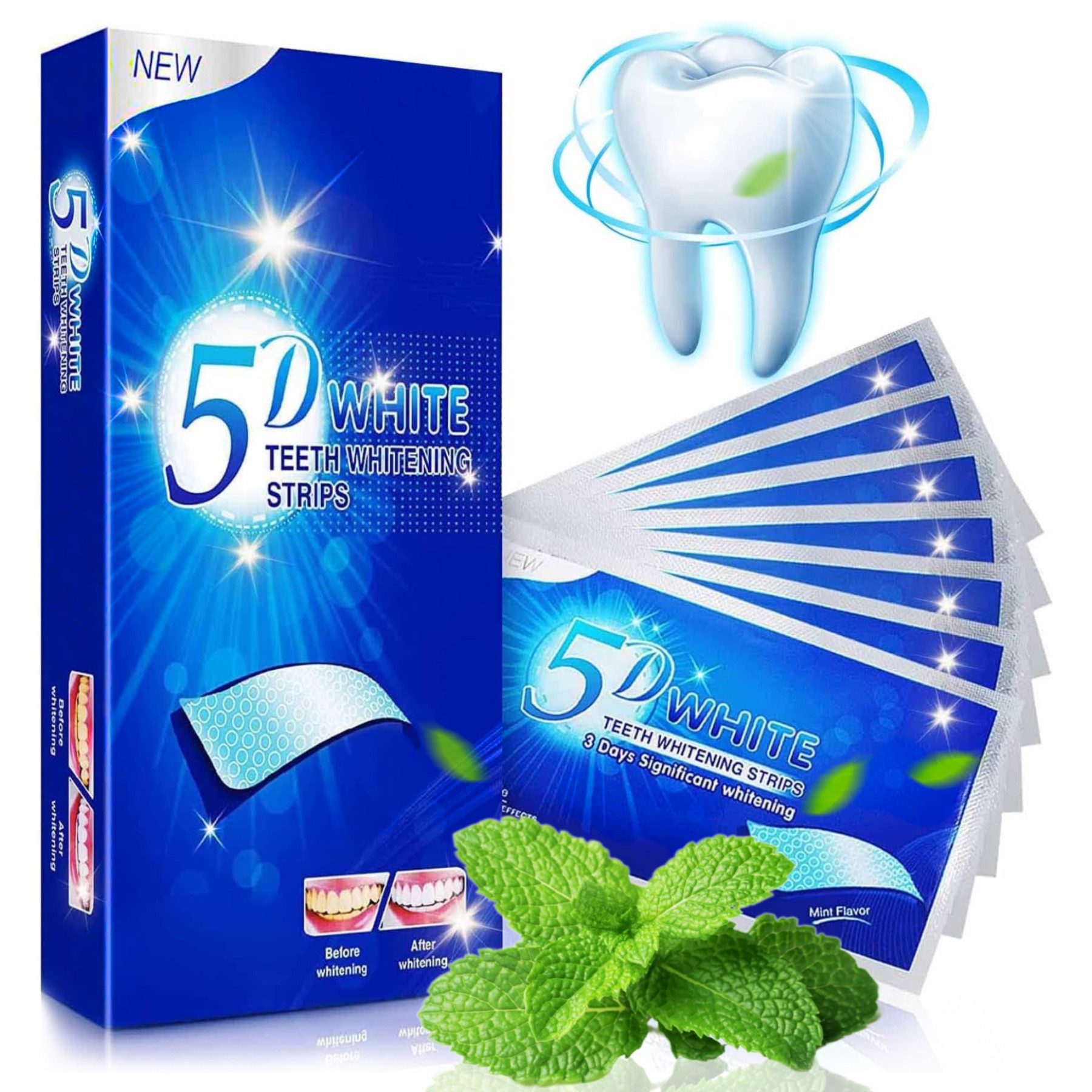 P-Beauty Cosmetic Accessories White Stripes Zahnweiß Zahnaufhellungstreifen Weiße Zähne Bleaching 5D, Bleaching