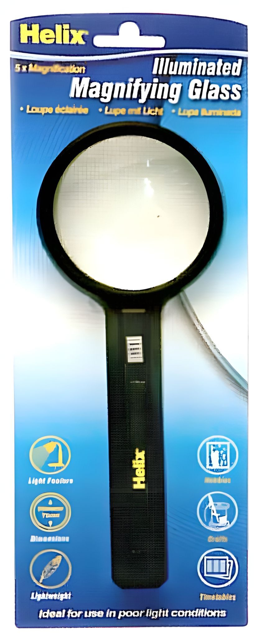 STANDARDGRAPH Brieföffner Standardgraph Lupe mit 5-facher Vergrößerung und Beleuchtung