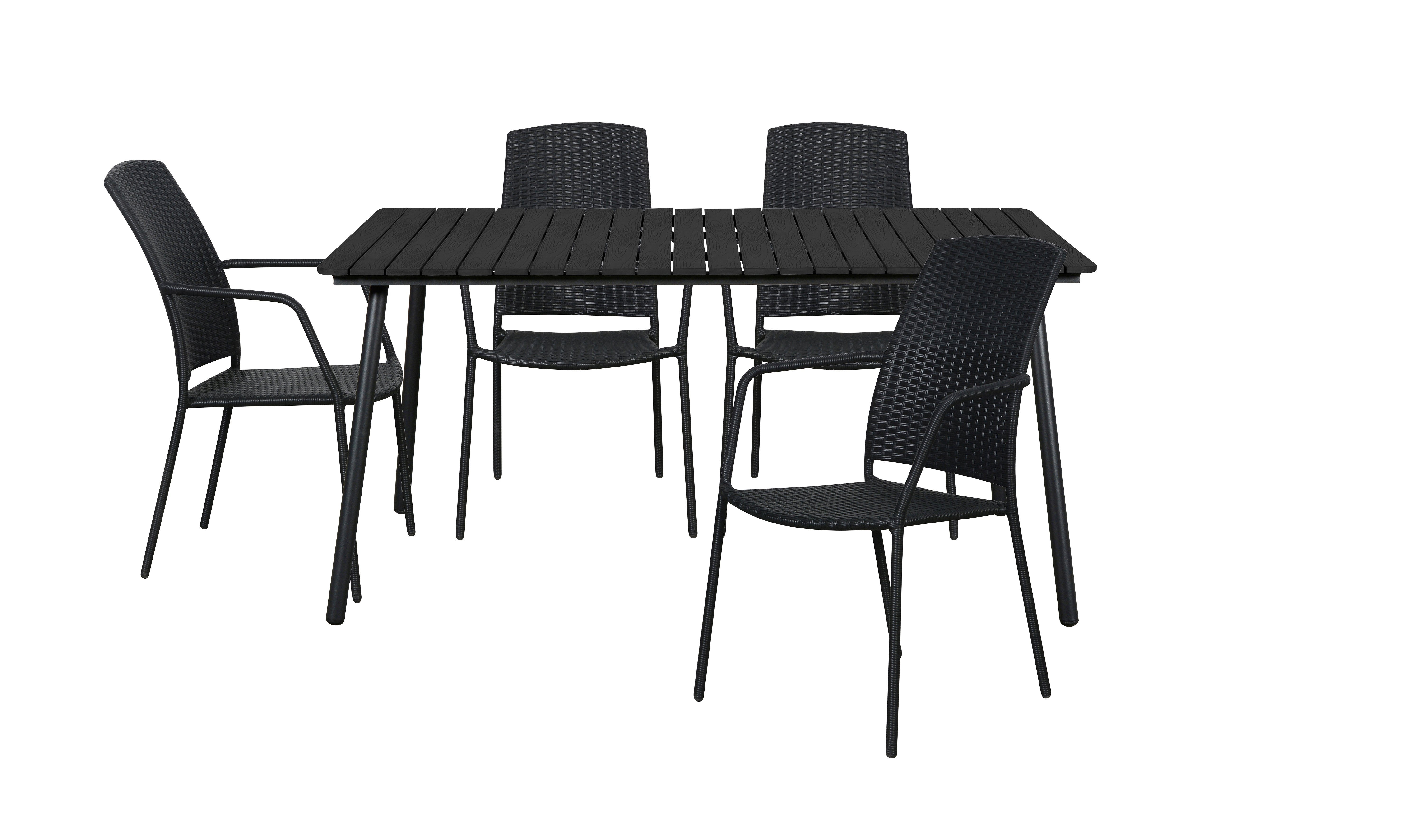 ebuy24 Essgruppe »Dris Gartenmöbel Set 1 Tisch und 4 ...