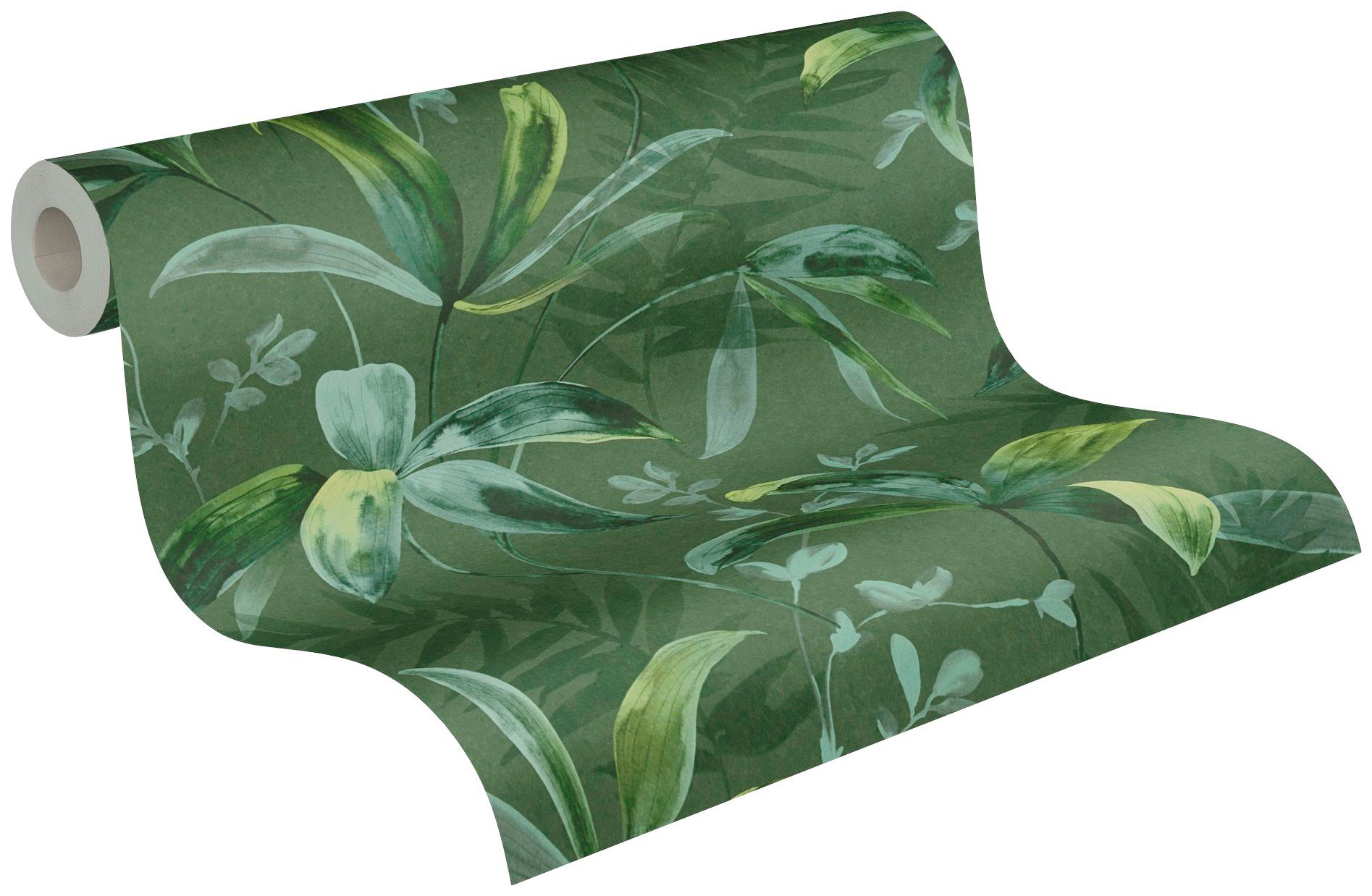 Architects Tapete Chic, Création grün Paper Jungle Dschungel Vliestapete floral, Palmentapete tropisch, A.S. botanisch, glatt,