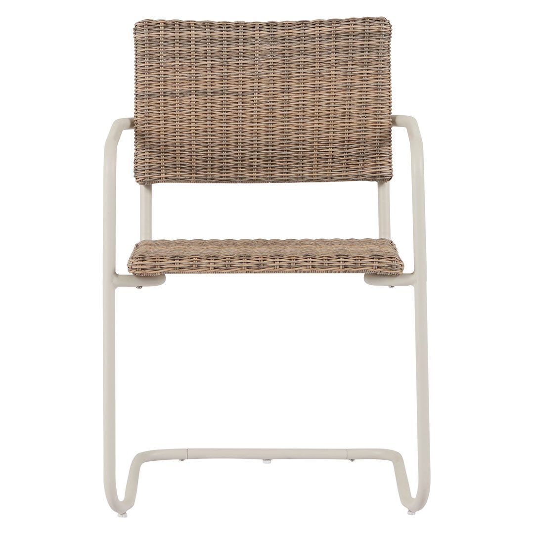 Schou Gartenstuhl Camille Gartenstuhl Polyrattan natur, grau.