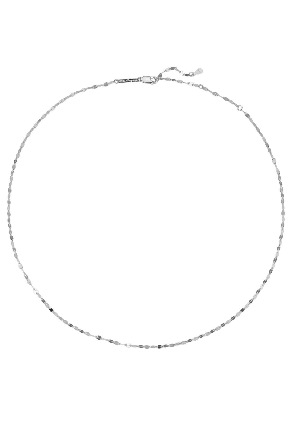 Hey Happiness Gliederkette 925 Silber Flache Rolo-Kette, für Herren, Vergoldete Männer Silber Halskette, Flachgliedriges Rolo-Design