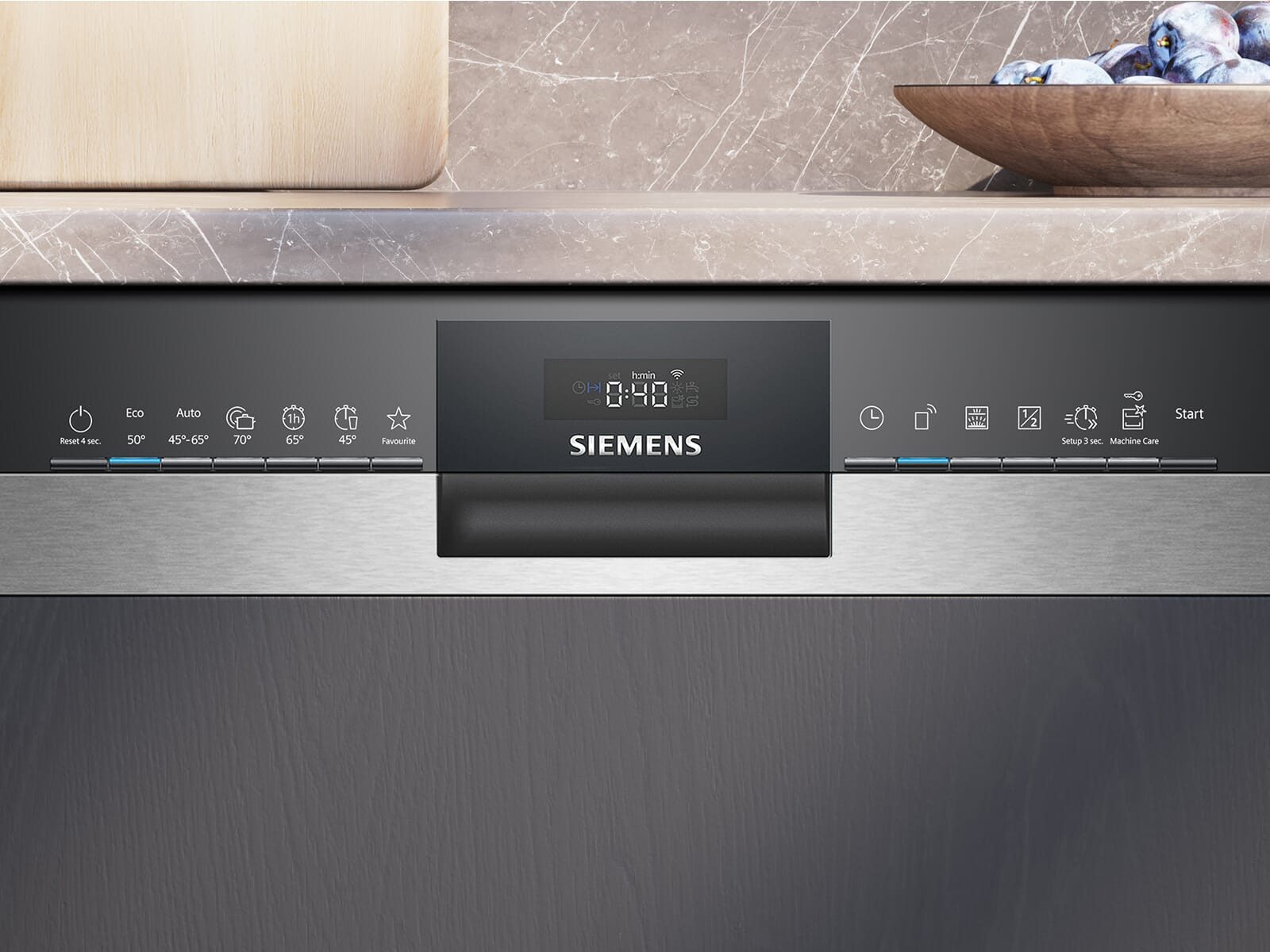 SIEMENS teilintegrierbarer Geschirrspüler SN53HS03UE, 9.0 l, 13 Maßgedecke, HomeConnect