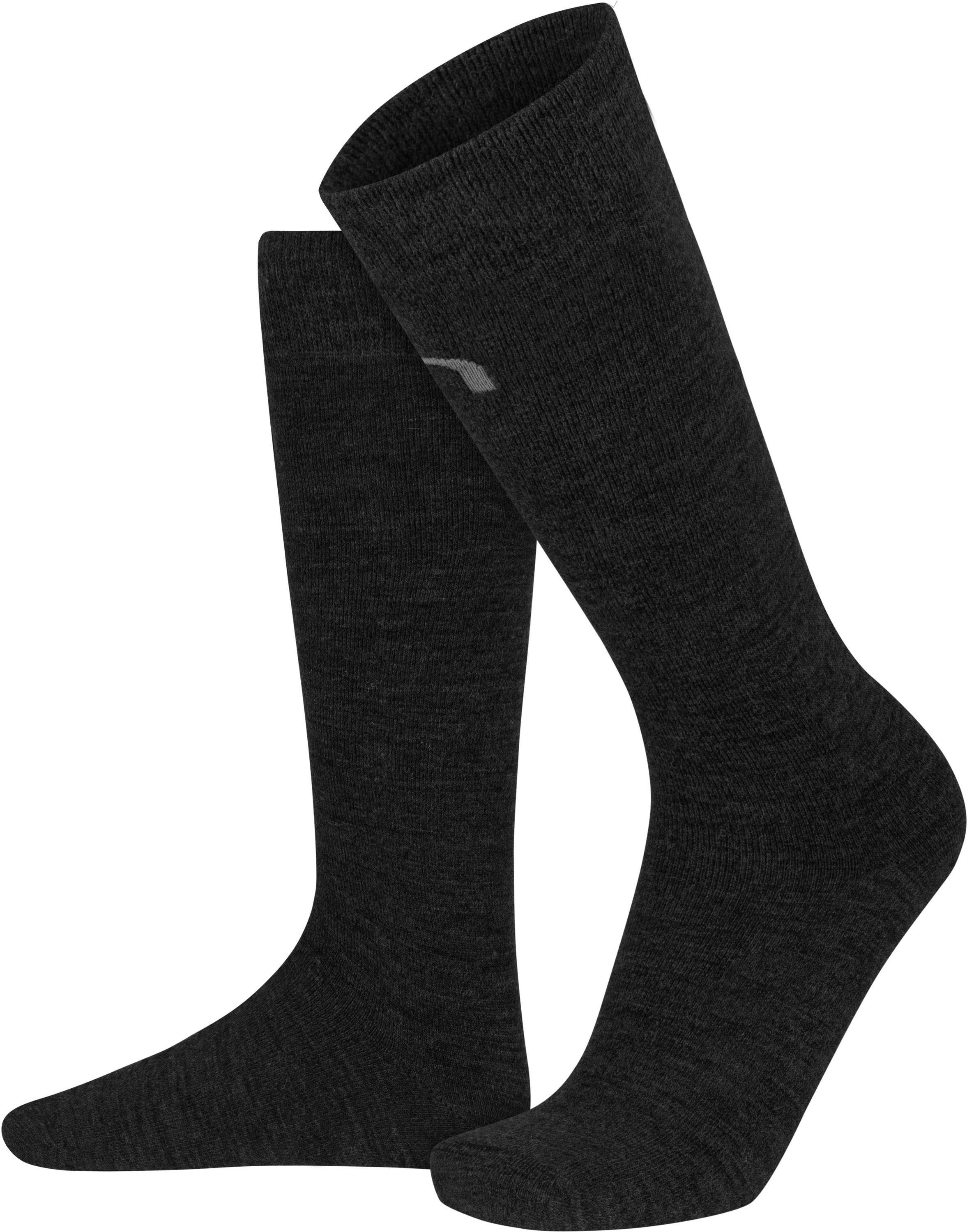 normani Thermosocken 2 Businesskniestrumpf aus Merinowolle (Set, 2-Paar, 2 Paar) hochwertige Merinowolle
