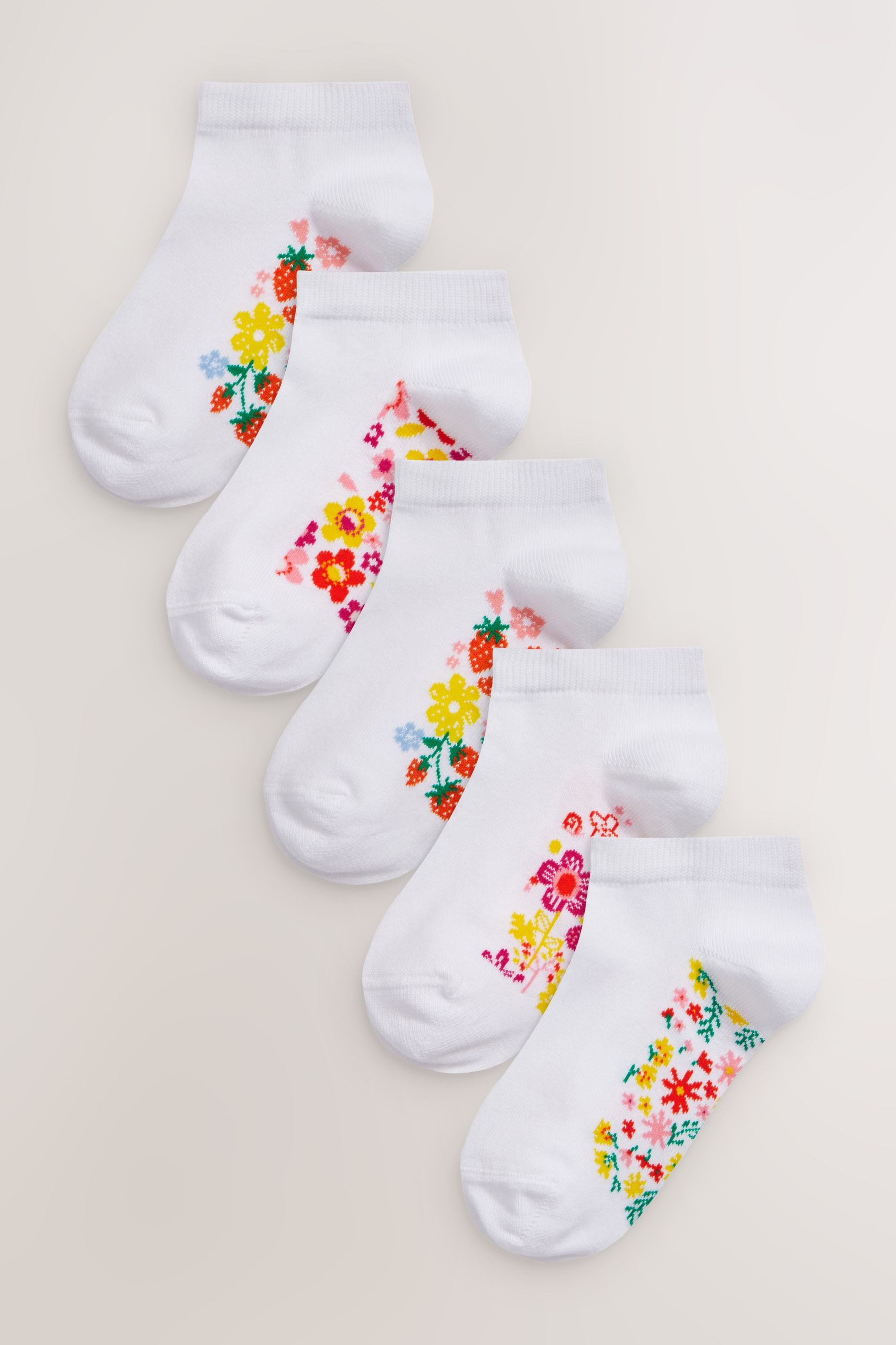 Next Kurzsocken Sneakersocken mit Baumwolle und Fußbett, 5er-Pack (5-Paar)