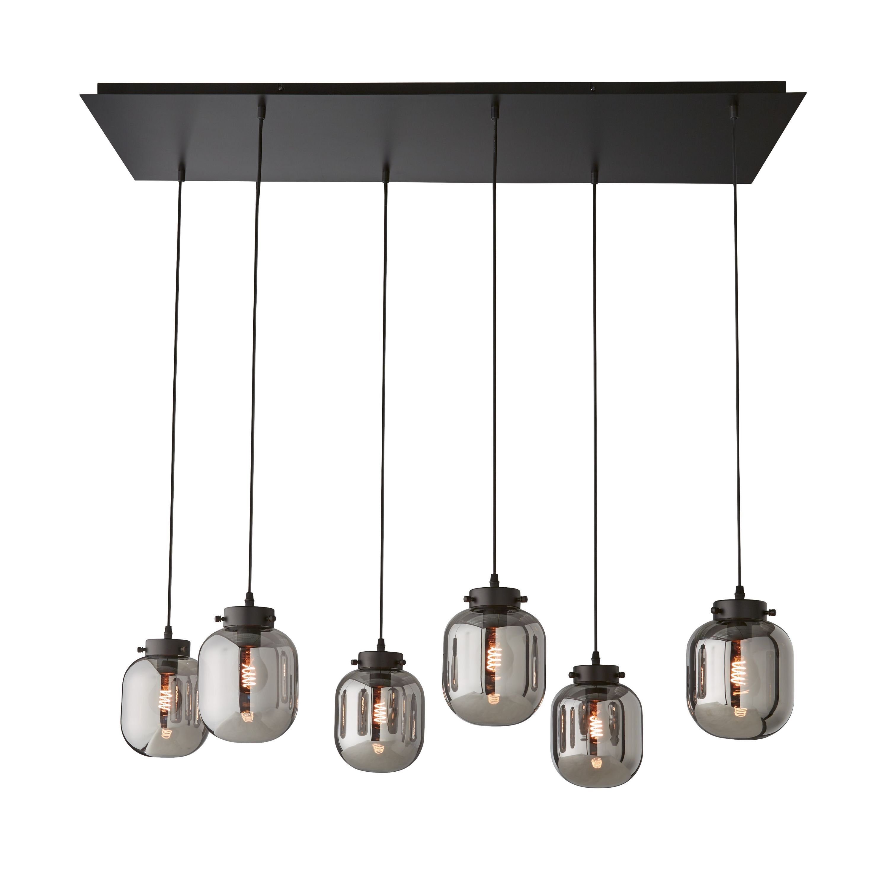 FISCHER & HONSEL Pendelleuchte FISCHER & HONSEL Pendelleuchte REGI LB 115x38 cm schwarz Hängelampe