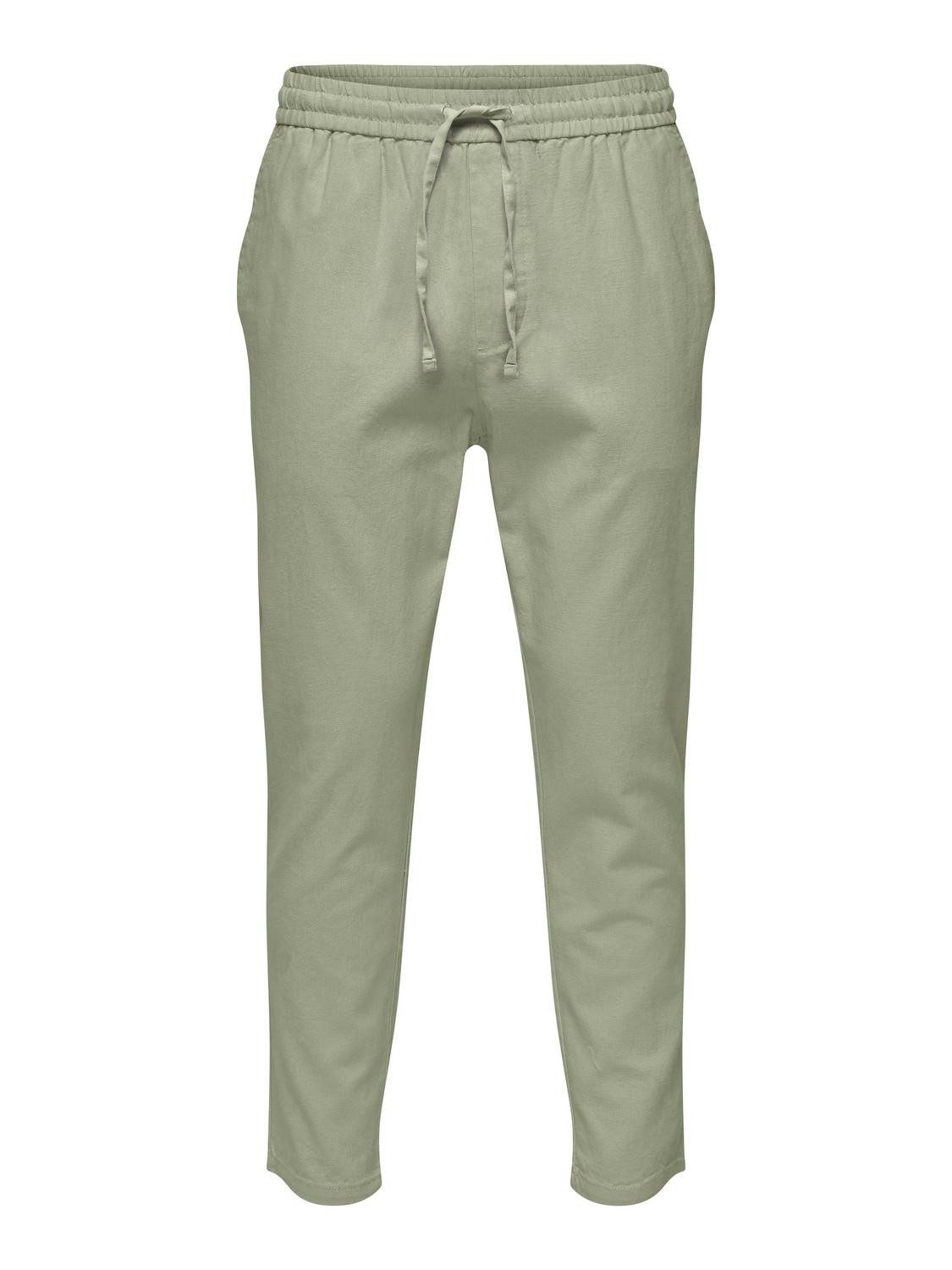 ONLY & SONS Stoffhose Leinen Baumwolle günstig online kaufen