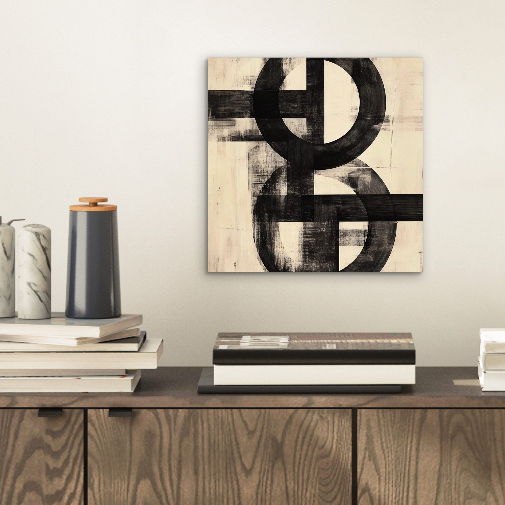 MuchoWow Metallbild Kreise - Balken - günstig online kaufen